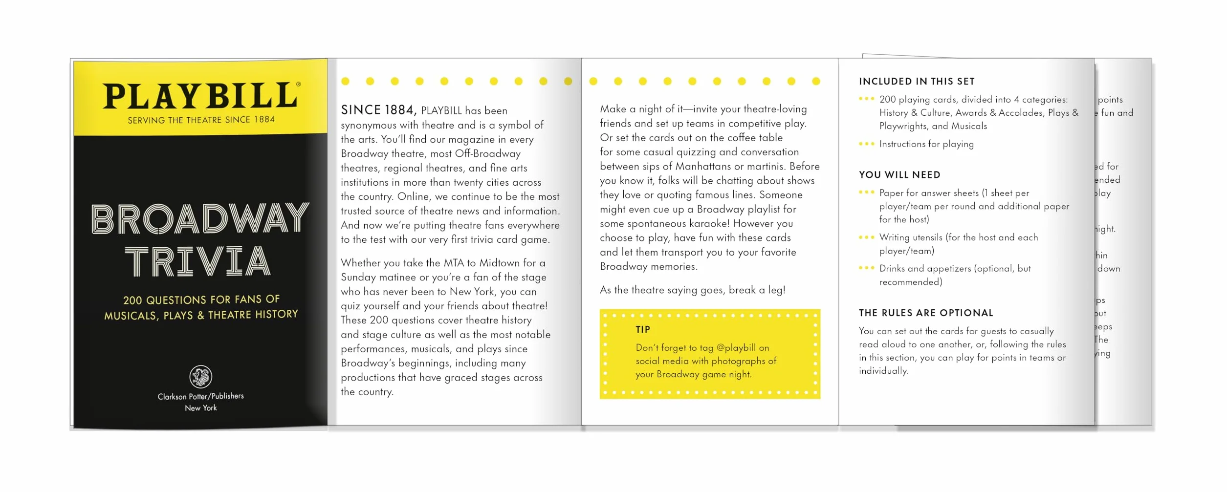 Playbill Broadway Trivia: 200 Questions for Fans of Musicals, Plays, and Theatre History
