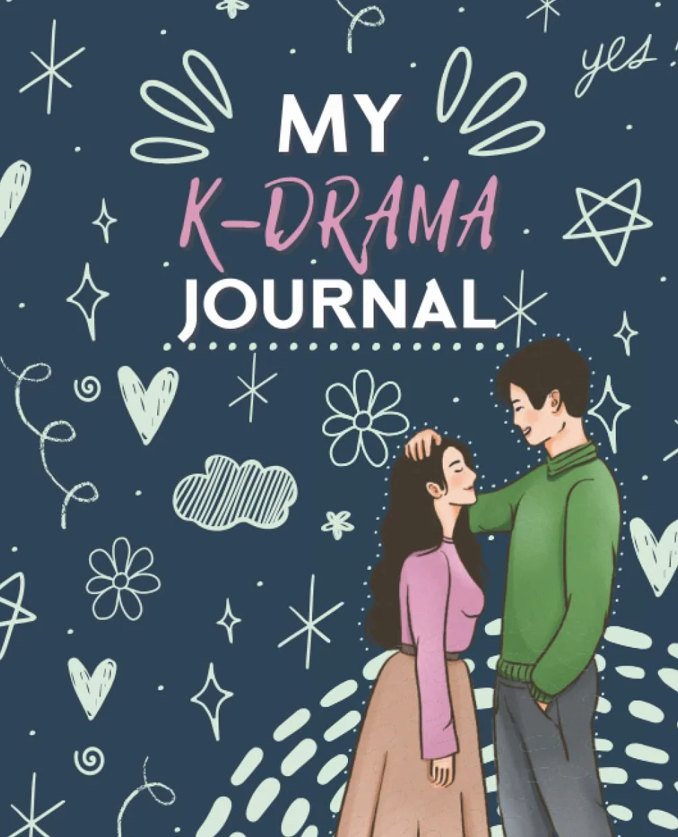 My K-Drama journal: A journal to track and review k-dramas, doodle cover