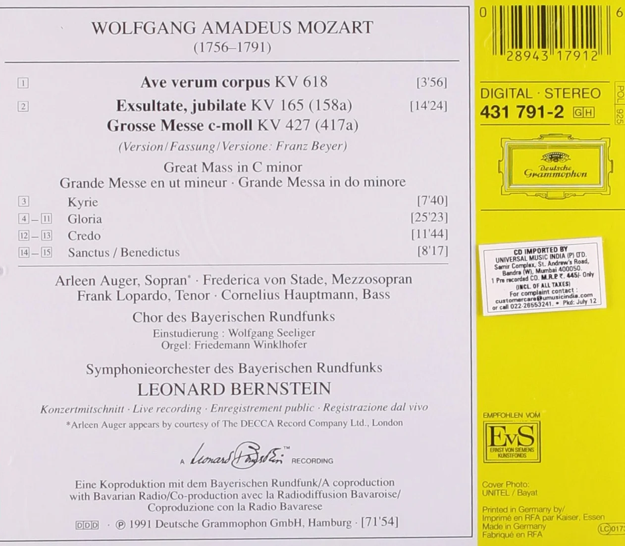 Mozart: Great Mass in C minor K.427