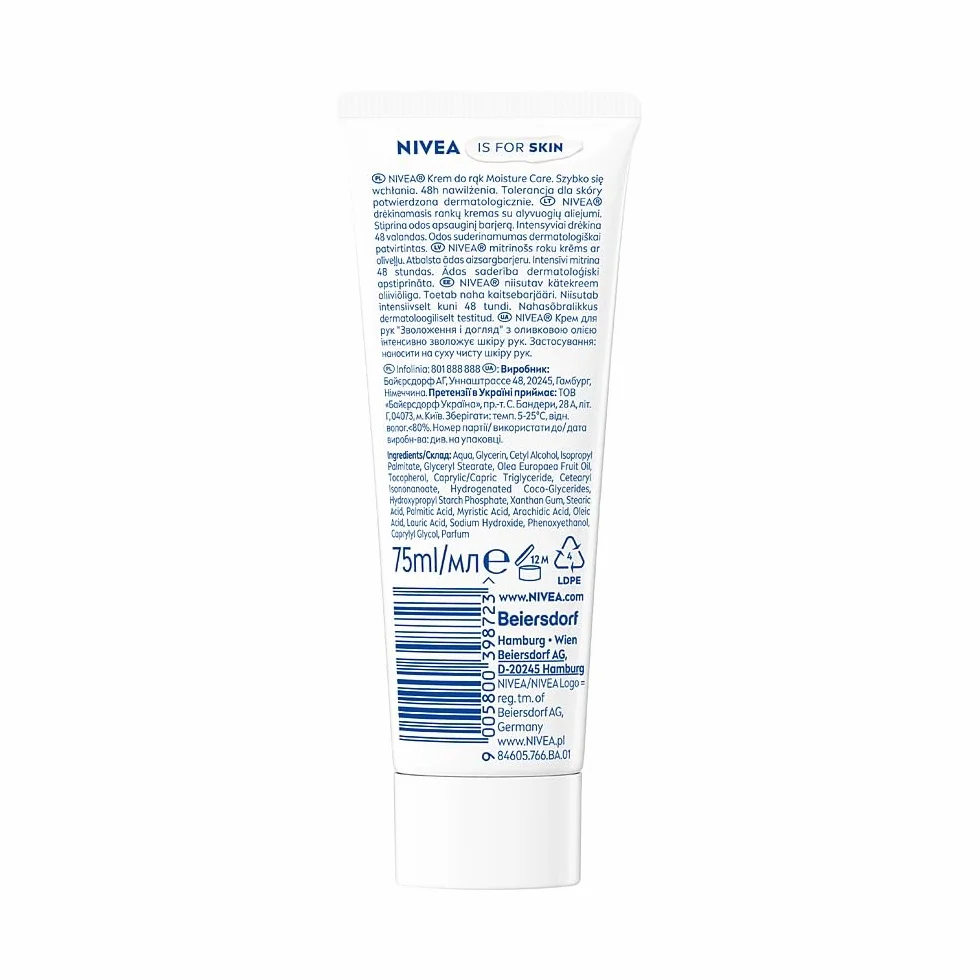 NIVEA Nawilżający krem do rąk z ekstraktem z oliwek 75 ml