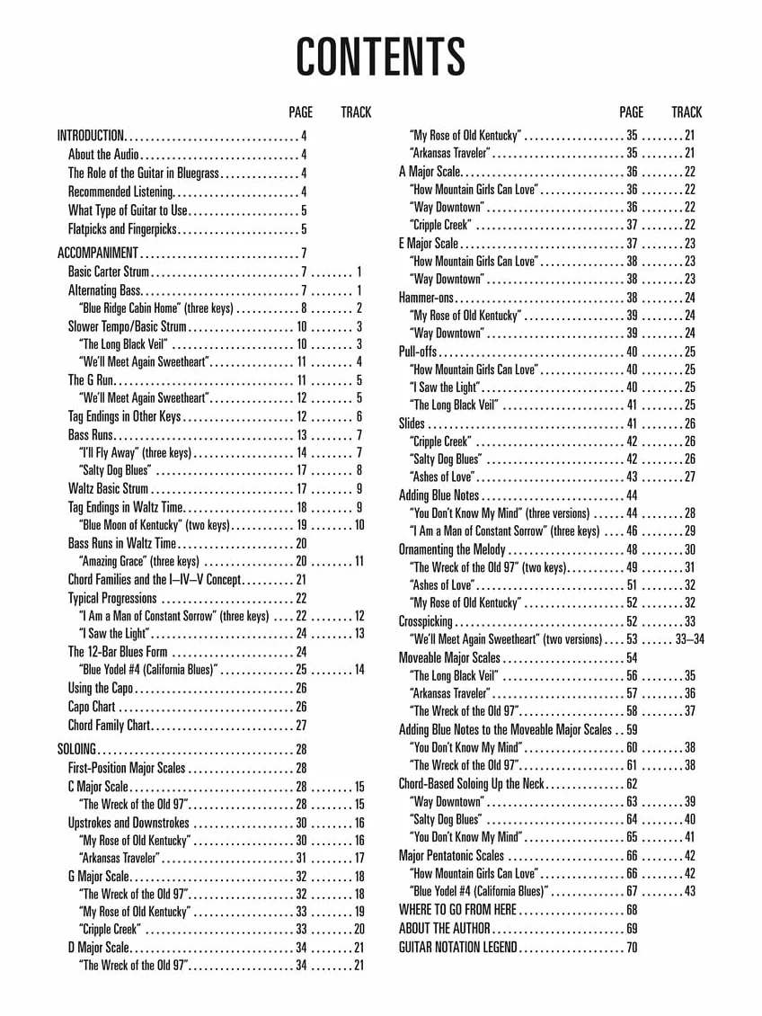 Hal leonard bluegrass guitar method guitare +cd: Learn to Play Rhythm and Lead Bluegrass Guitar with Step-by-Step Lessons and 18 Great Songs