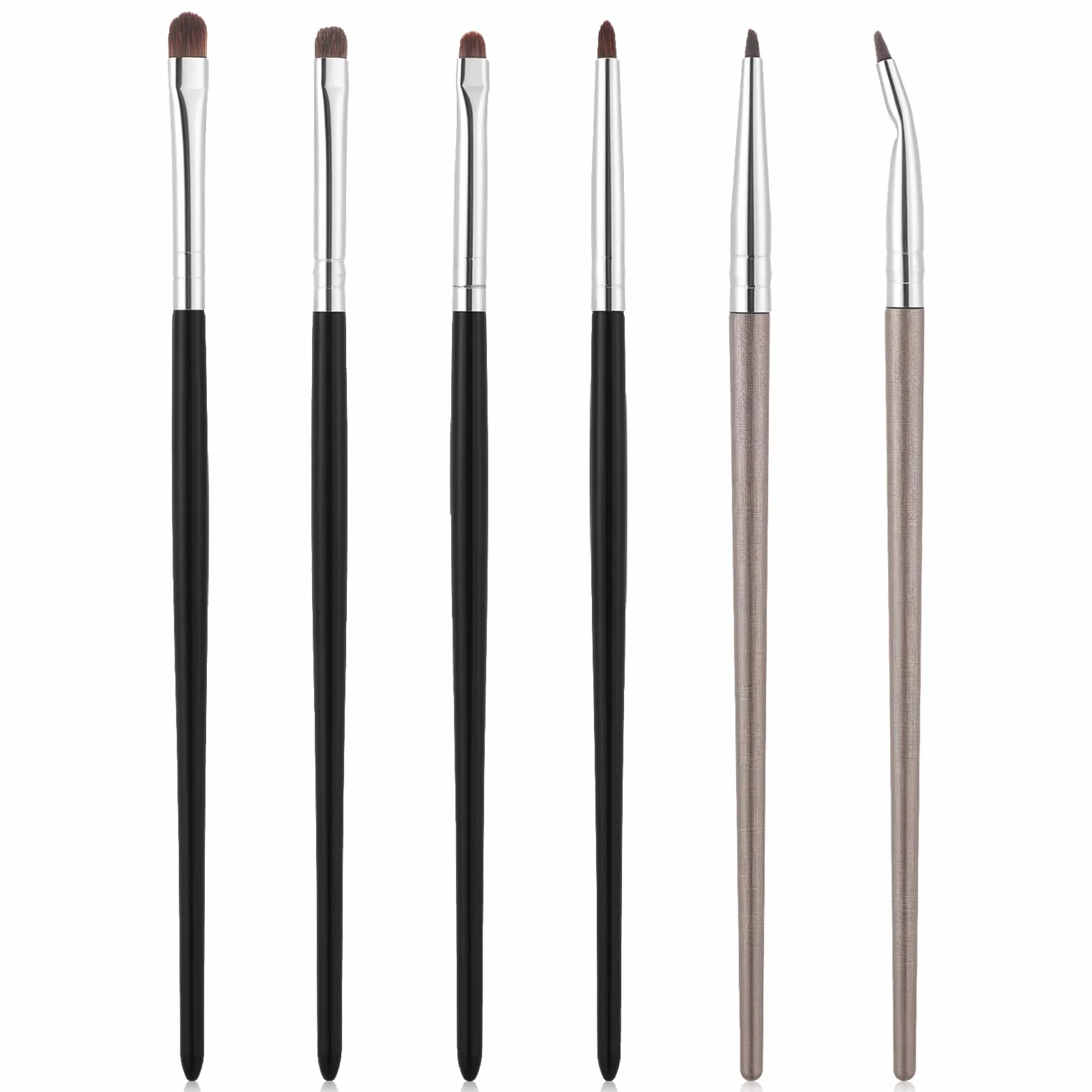 4 sztuki pędzli do makijażu oczu, mini pędzelek do eyelinera, mały pędzel do cieni do powiek, pudru, żelu, korektora w płynie kremu, rozświetlacza, eyelinera, pędzel do szczegółów