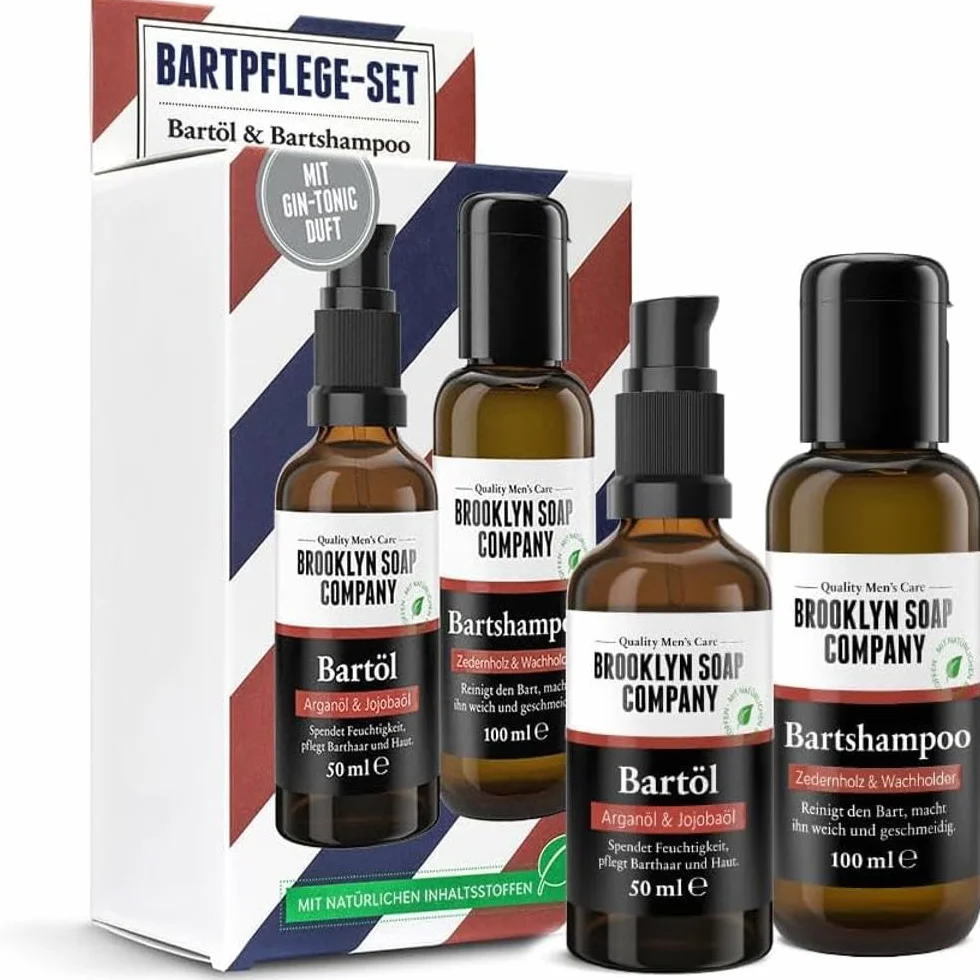 Bartpflege Set - Das Vorteilsset für Männer · Bartshampoo & Bartöl mit Gin Tonic Duft · Brooklyn Soap Company