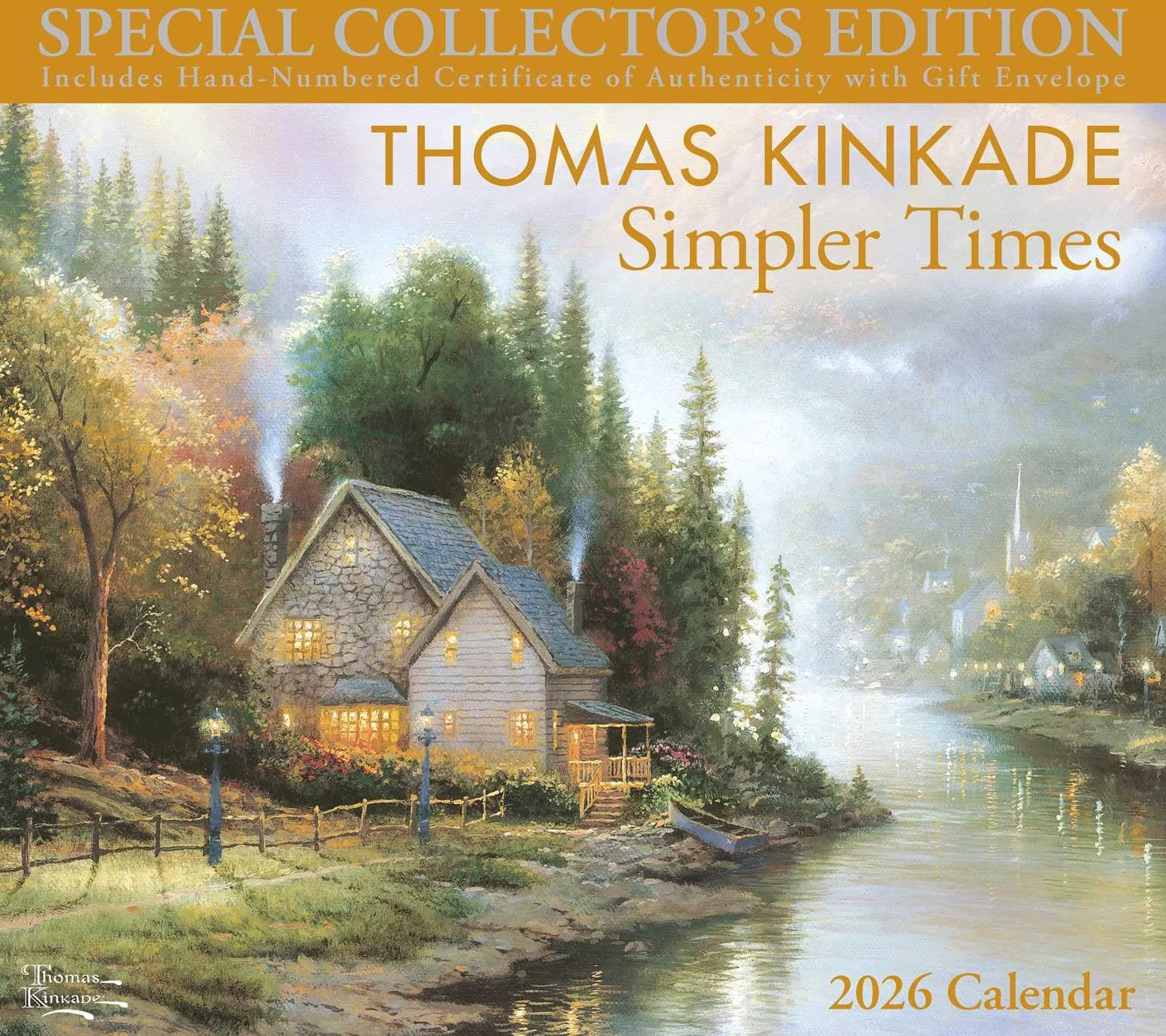Thomas Kinkade Special Collector's Edition 2026 Deluxe Wall Calendar with Print