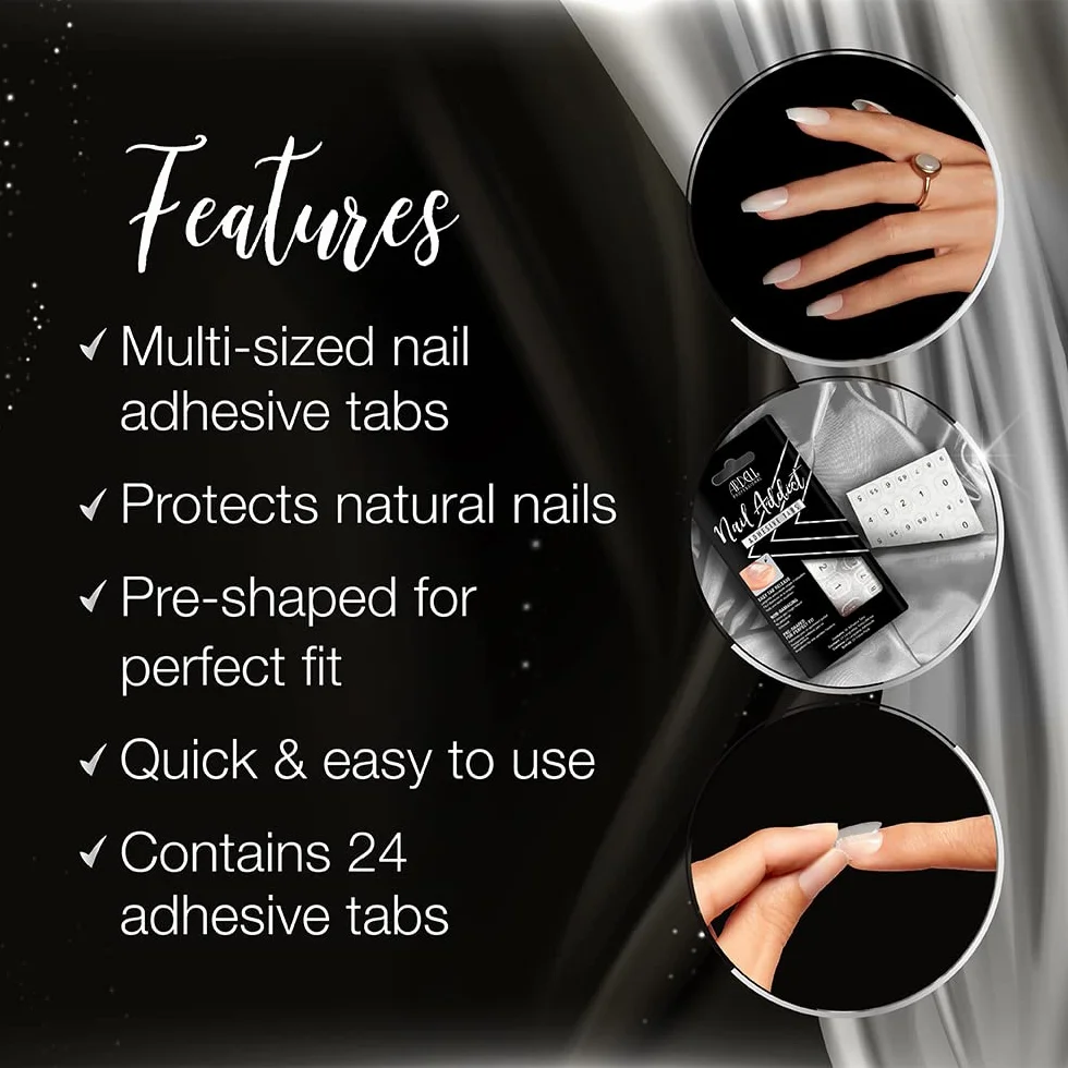 Ardell Adhesive Tabs for use with Artificial Nails, 24 tabs