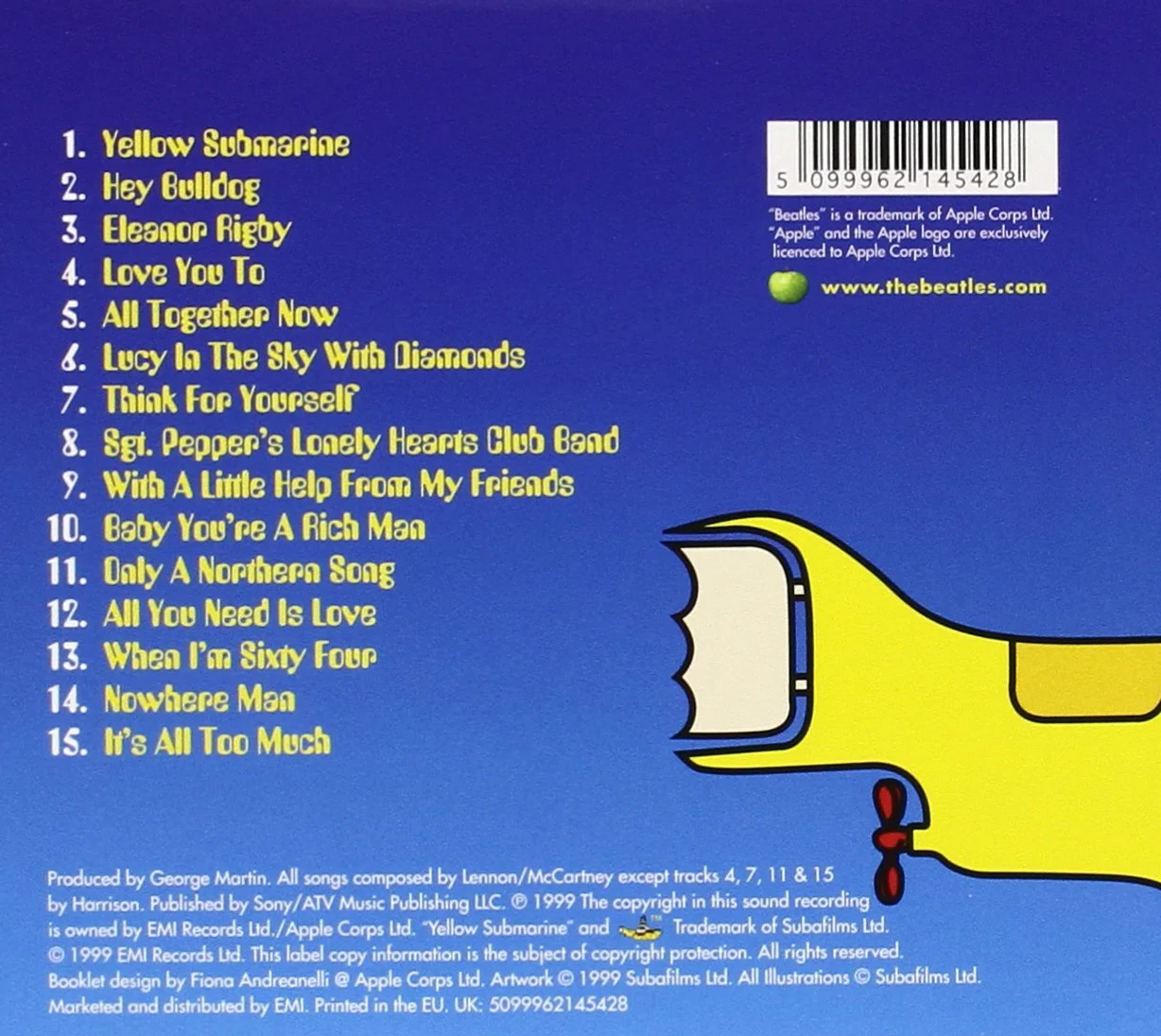 Yellow Submarine Songtrack