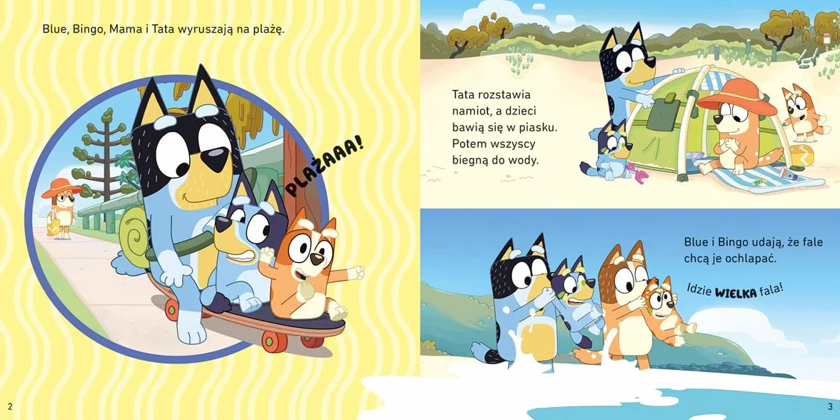 Bluey. Plaża. Moja czytanka