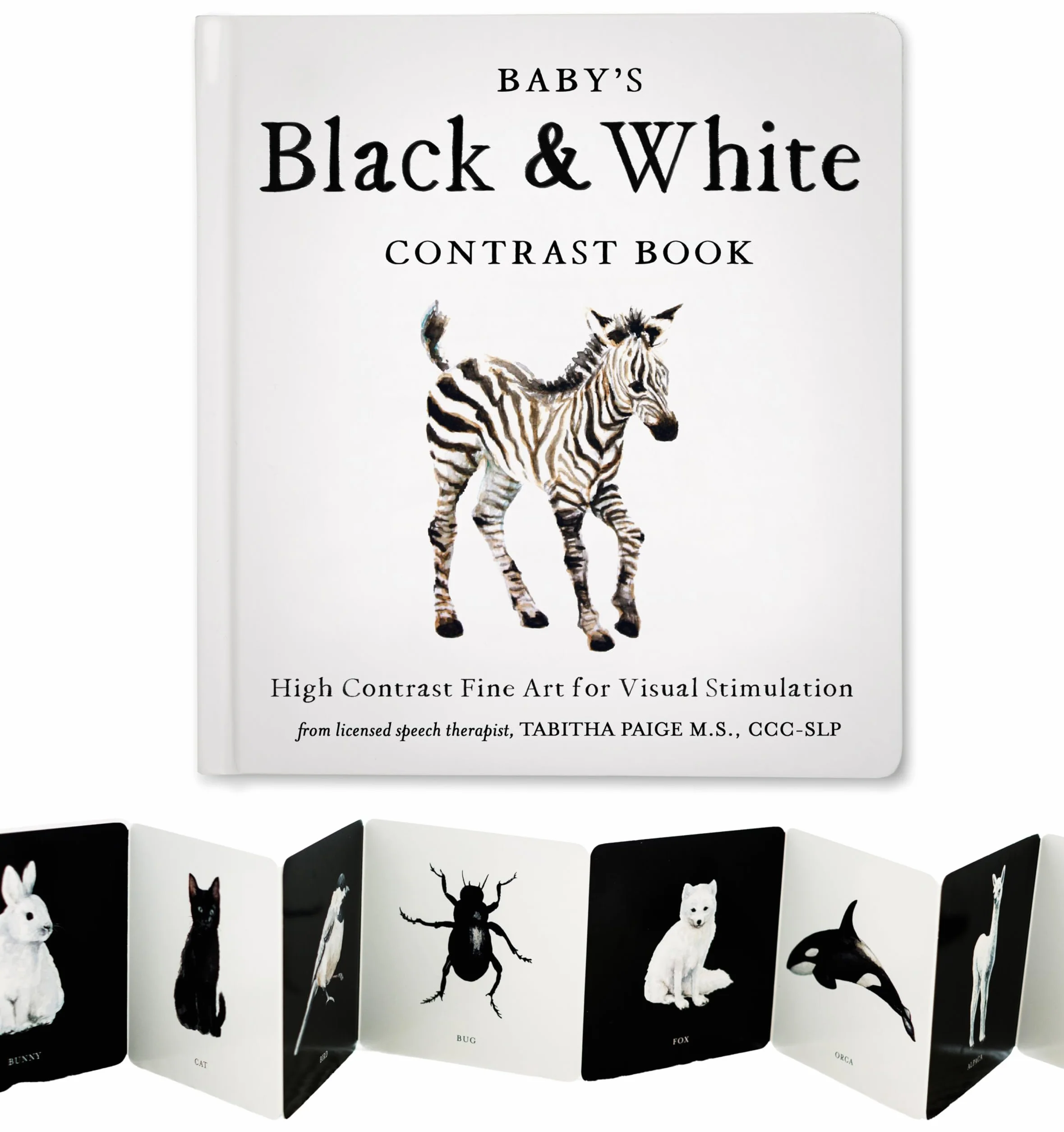 Baby's Black and White Contrast Book: High-Contrast Art for Visual Stimulation at Tummy Time: 4