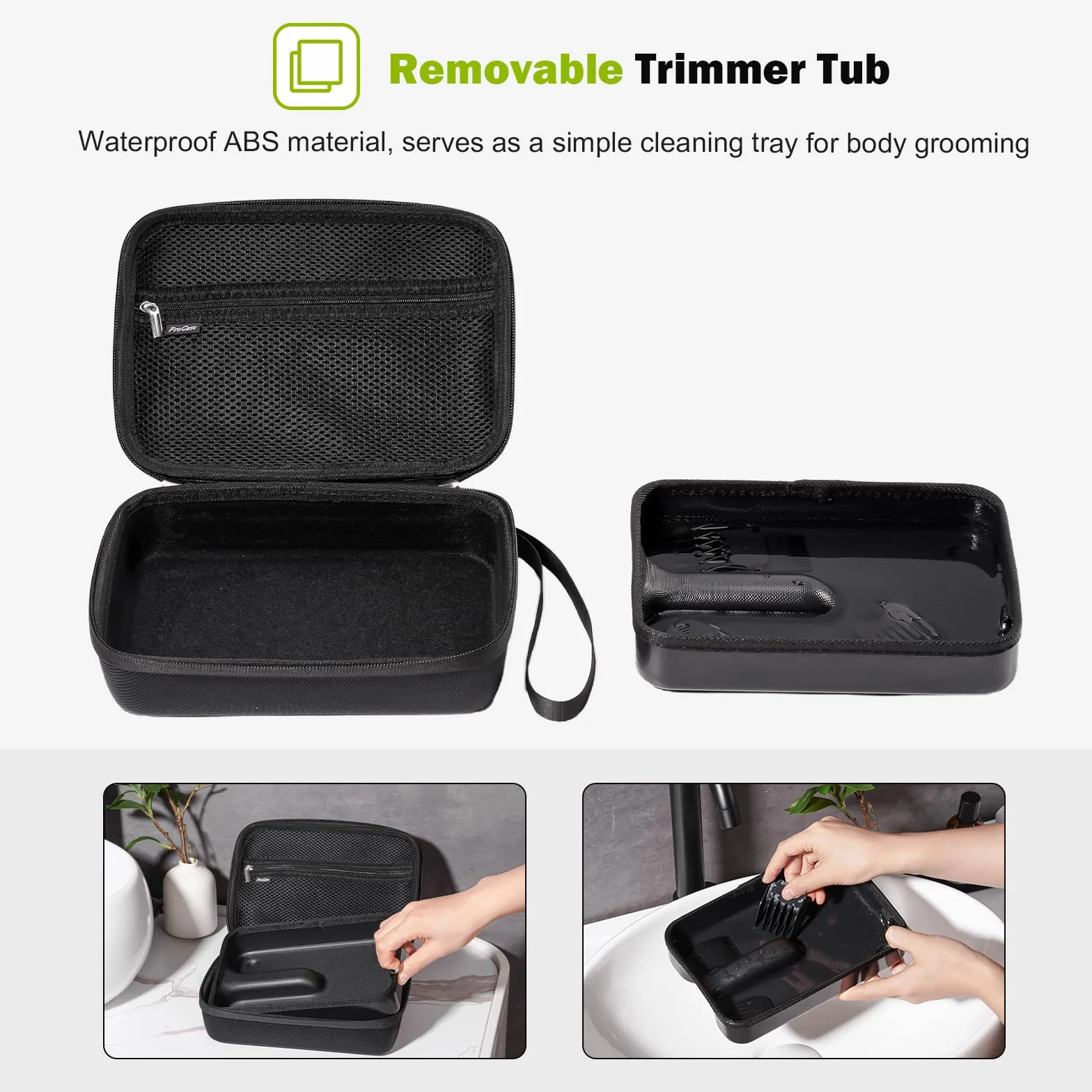 ProCase Torba na trymer Meridian, etui podróżne, pokrowiec ochronny, 23 x 16.5 x 7.5 cm