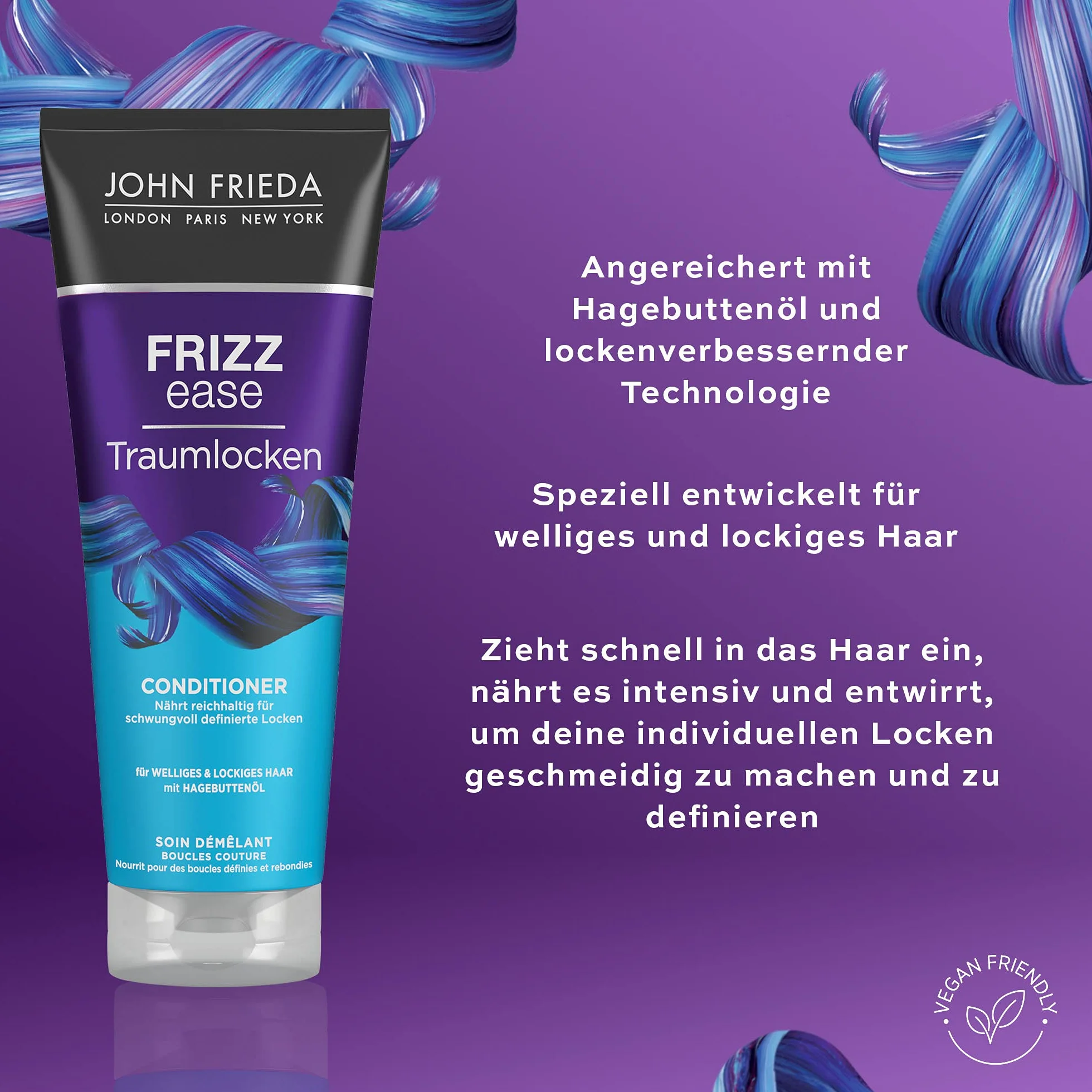 John Frieda Frizz Ease Dream Loki zestaw szampon i odżywka 250 ml do włosów falistych kręconych