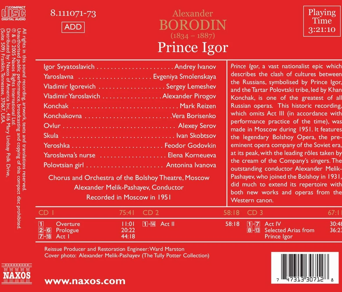 Prince Igor (Melik-Pashayev)