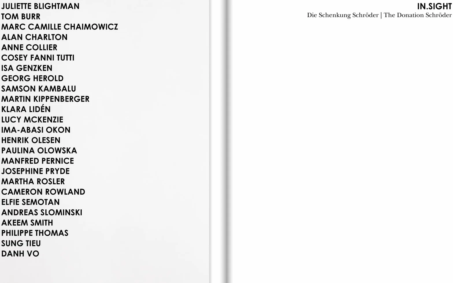 In.Sight: The Donation Schröder to Hamburger Kunsthalle