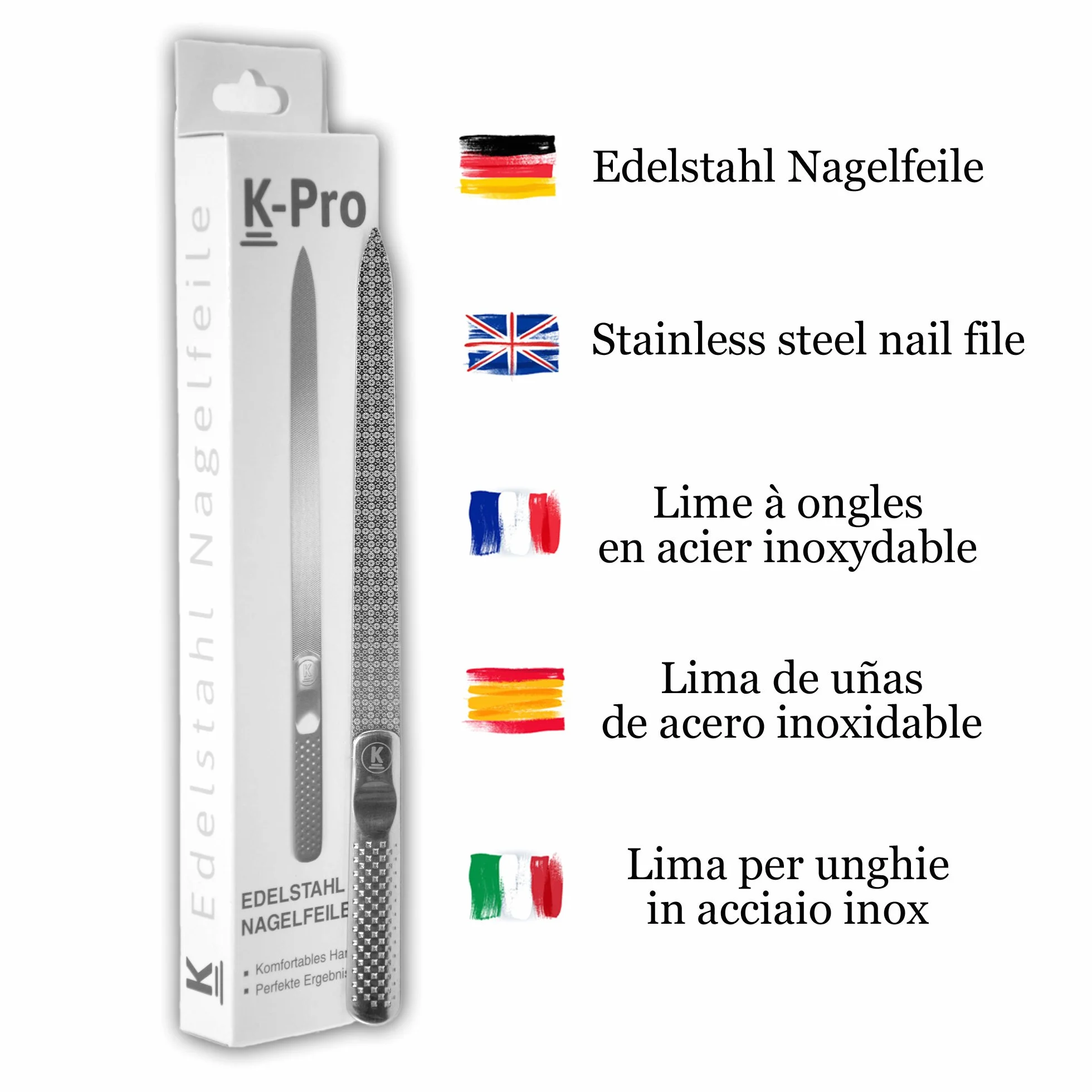 Pilnik do paznokci ze stali nierdzewnej 15,4 cm K-Pro
