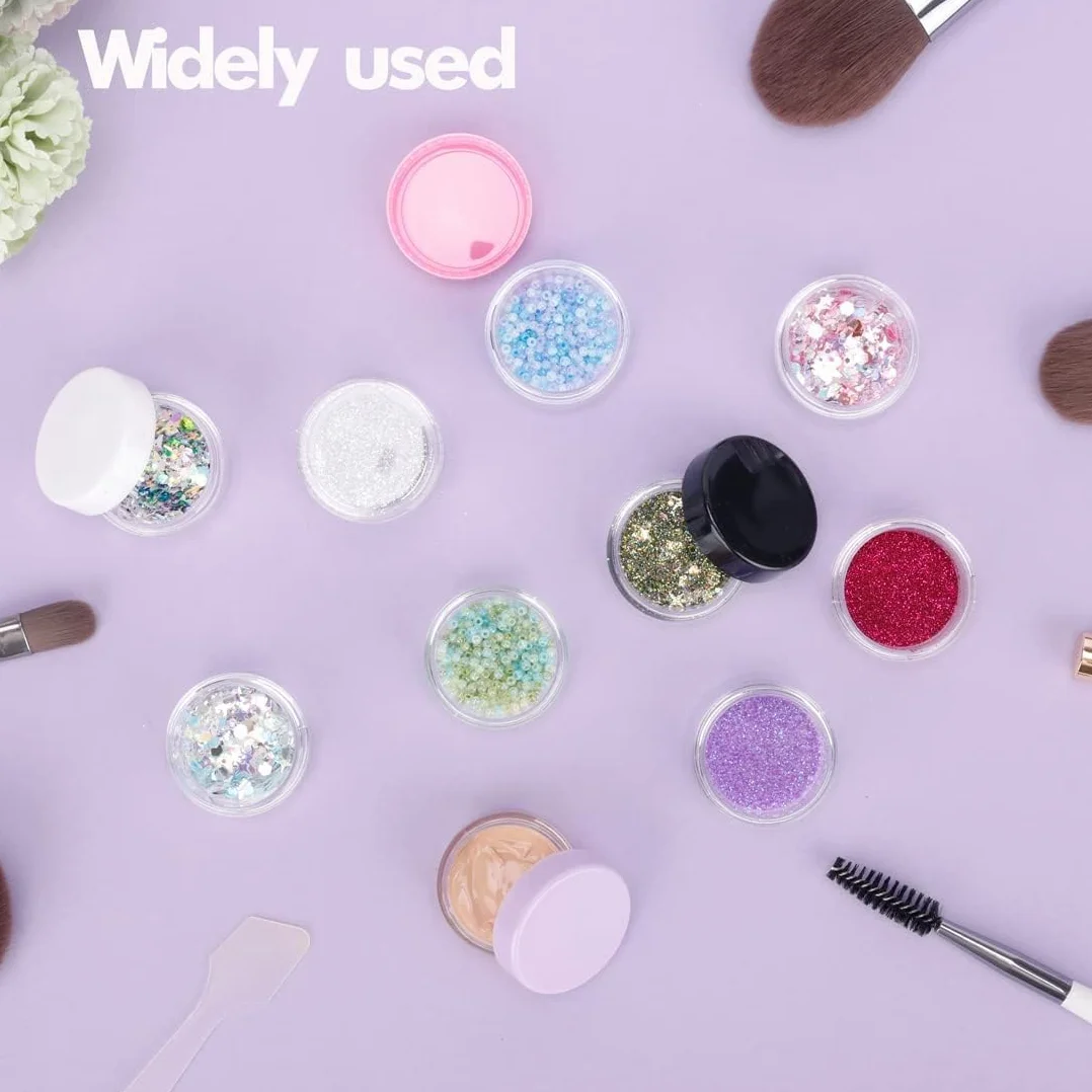 Pojemniki na kremy 12 sztuk przezroczyste puste tygle z pokrywką