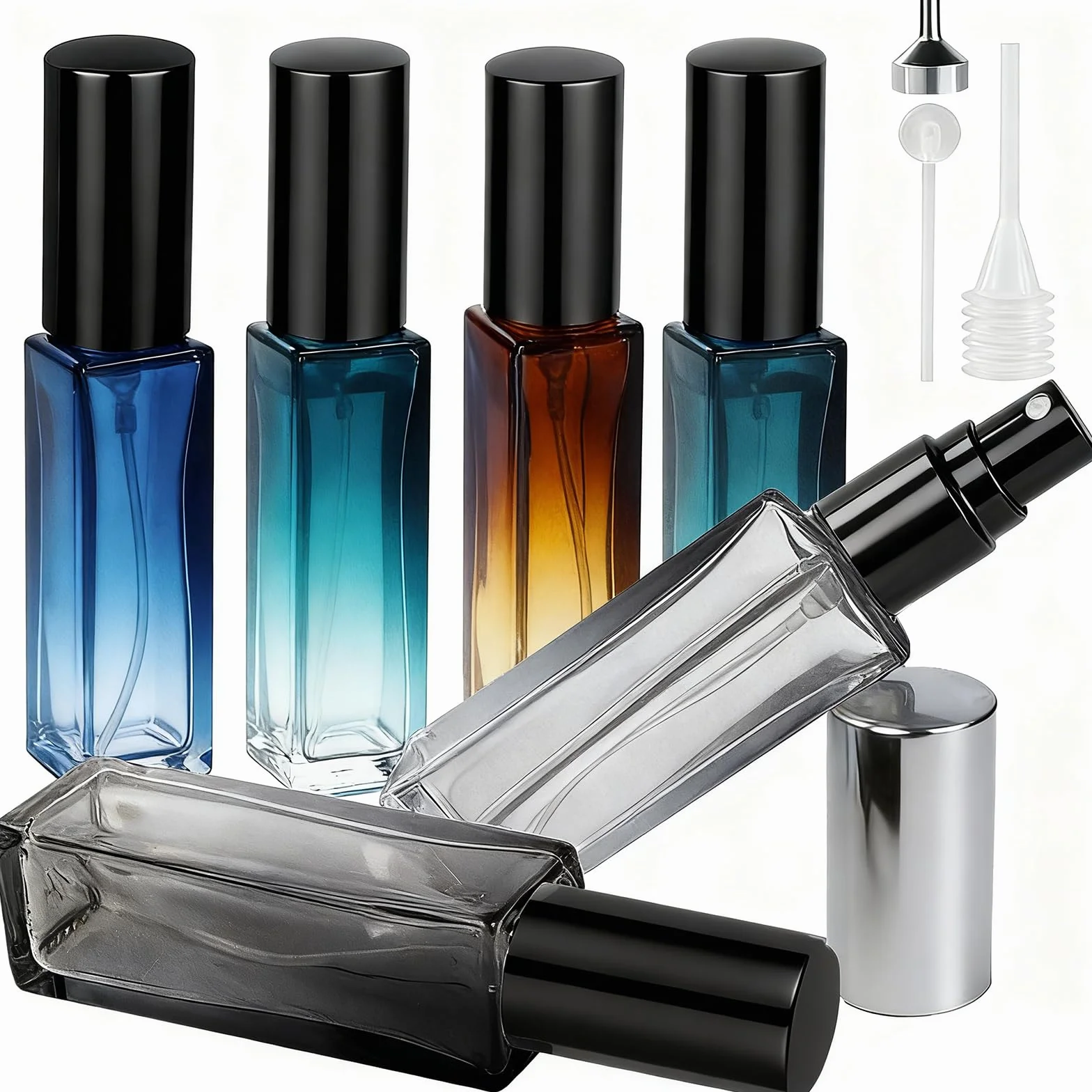 LOPHE Ekstraktor z dyfuzorem zapachowym 6 szt. 10 ml kwadratowa butelka na perfumy z pompką