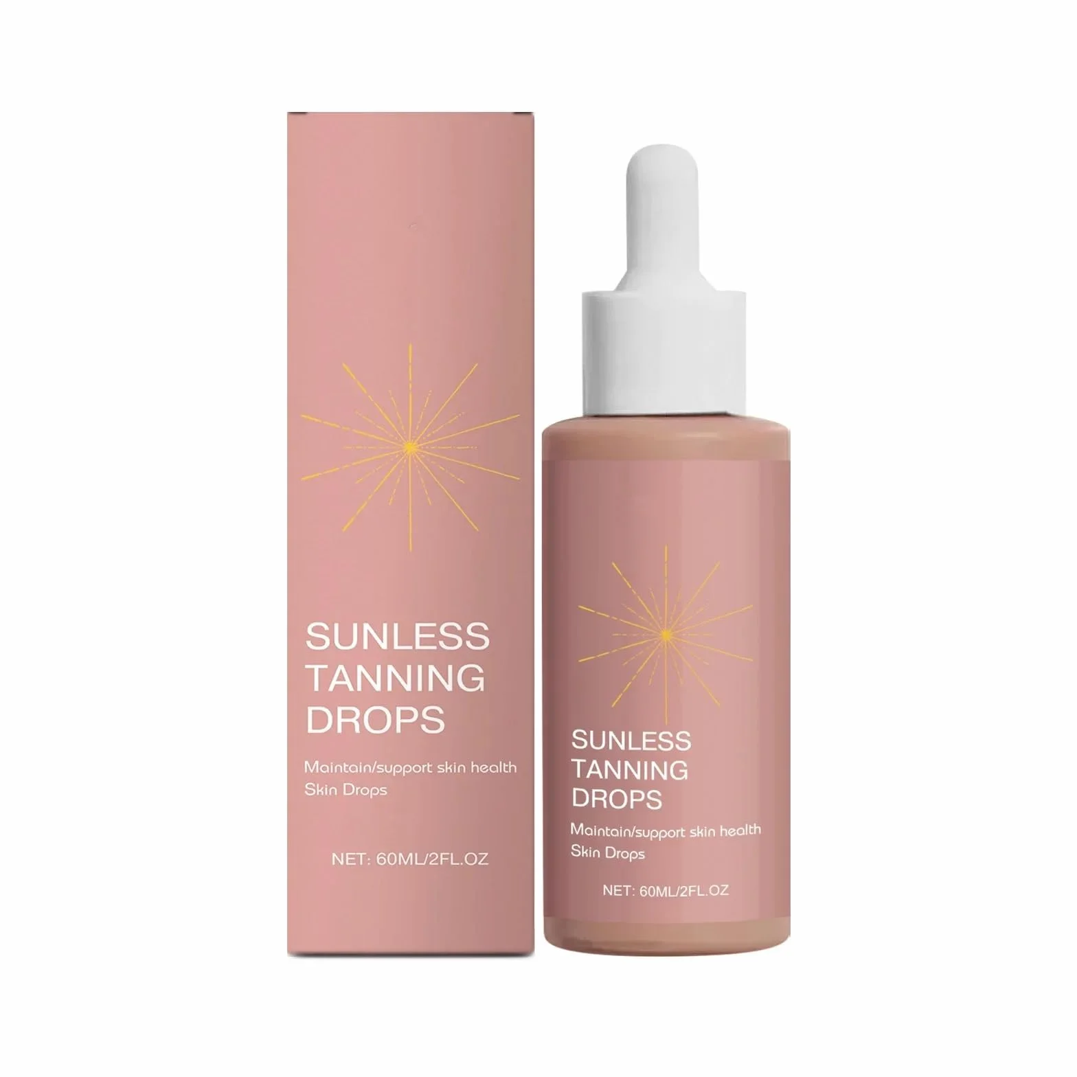Sunless Tanning Drops, Drops to Naturally Boost Melanin, Enhances Natural Skin Tone, Without The Sun Damage (4PCS)