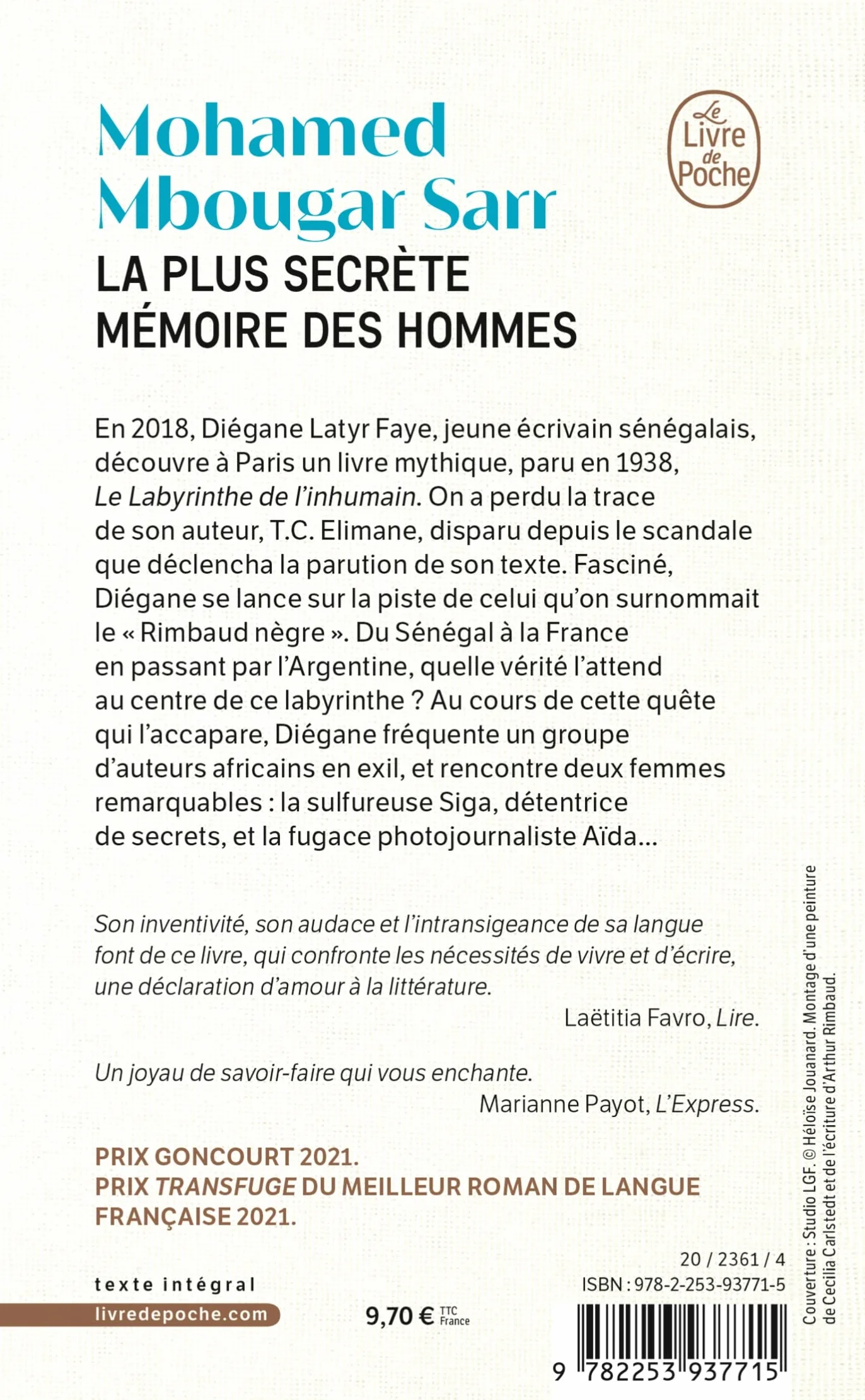 La Plus secrète mémoire des hommes: Roman