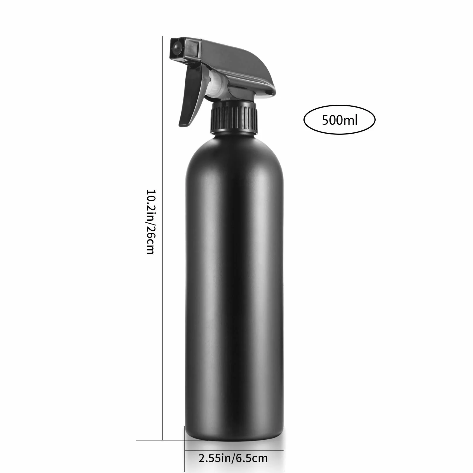 Spryskiwacz 500ml Czarne Butelki z Atomizerem do Roślin Włosów Zestaw 3 Szt.