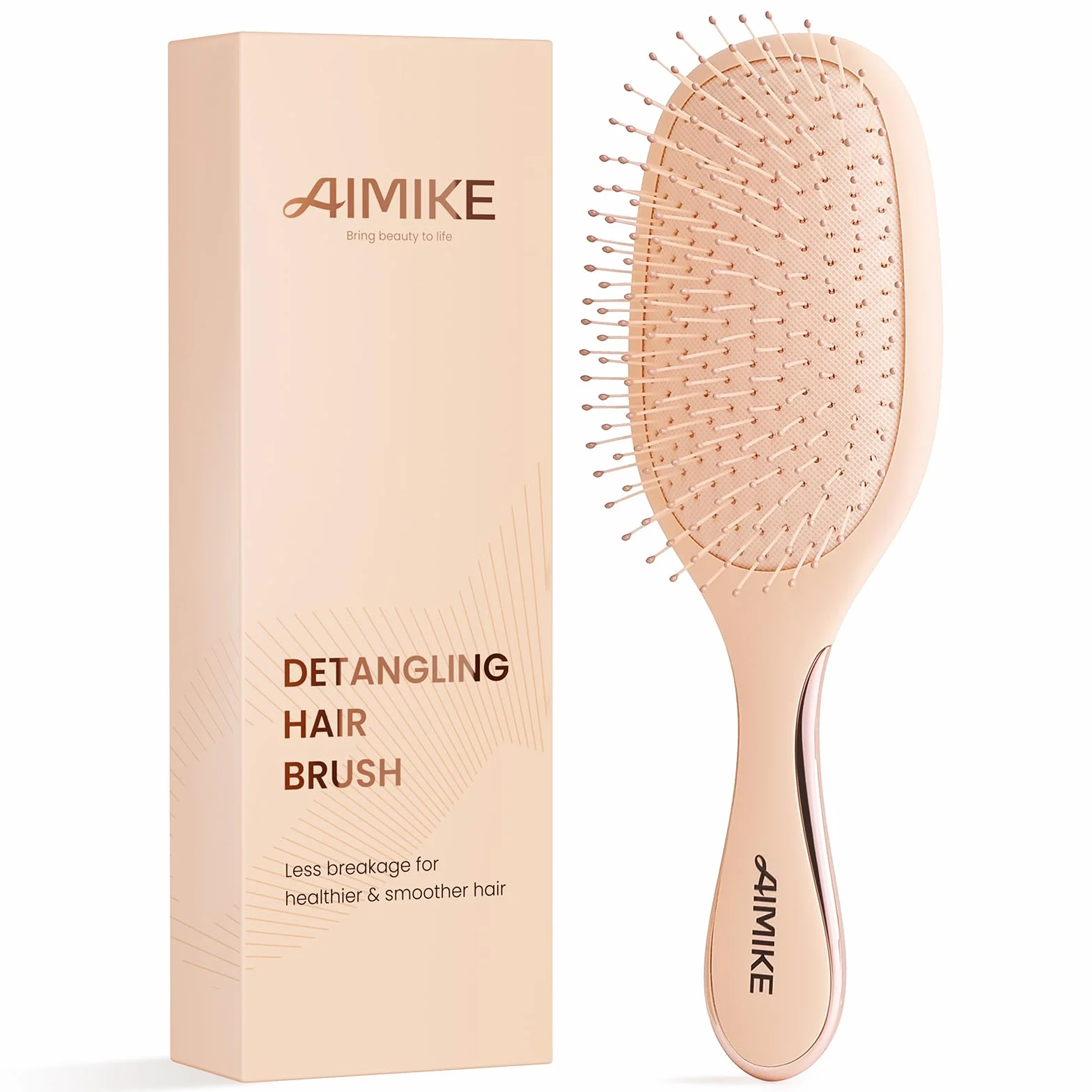 Szczotka do rozczesywania włosów AIMIKE Rose Luxe, bezbolesna szczotka do rozczesywania włosów z ultra miękkim włosiem FlexGlide, szczotka do włosów mokrych i suchych dla kobiet, dziewcząt i dzieci