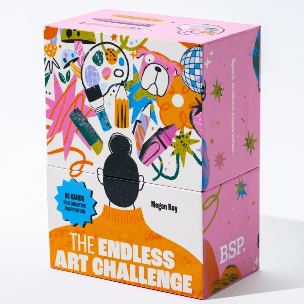 The Endless Art Challenge Card Deck: 90 Creativity Prompt Cards (Overall 25,000 Combinations!) for Never-Ending Art Inspiration (Gift for Creatives)