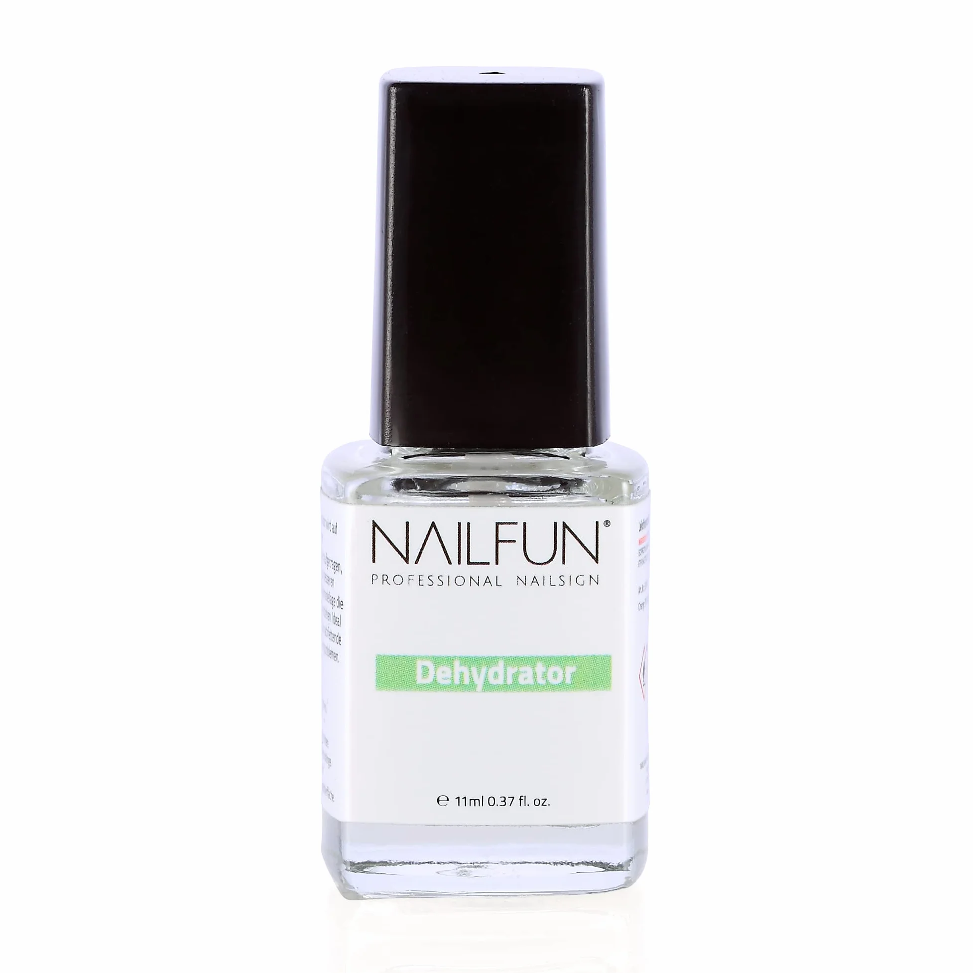 NAILFUN DEHYDRATOR [11 ml] w butelce z pędzelkiem – odtłuszczacz i osuszacz do silnie natłuszczających paznokci z problemami z przyczepnością – do modelowania paznokci [1 x 11 ml]
