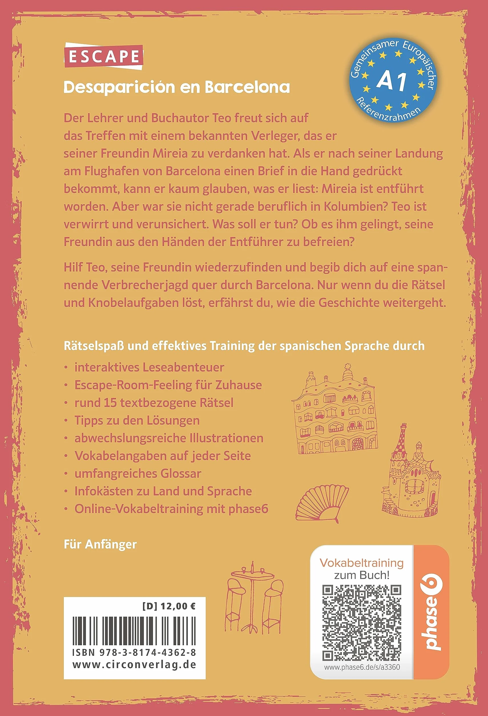 Desaparición en Barcelona: Rätseln, knobeln, Spanisch lernen