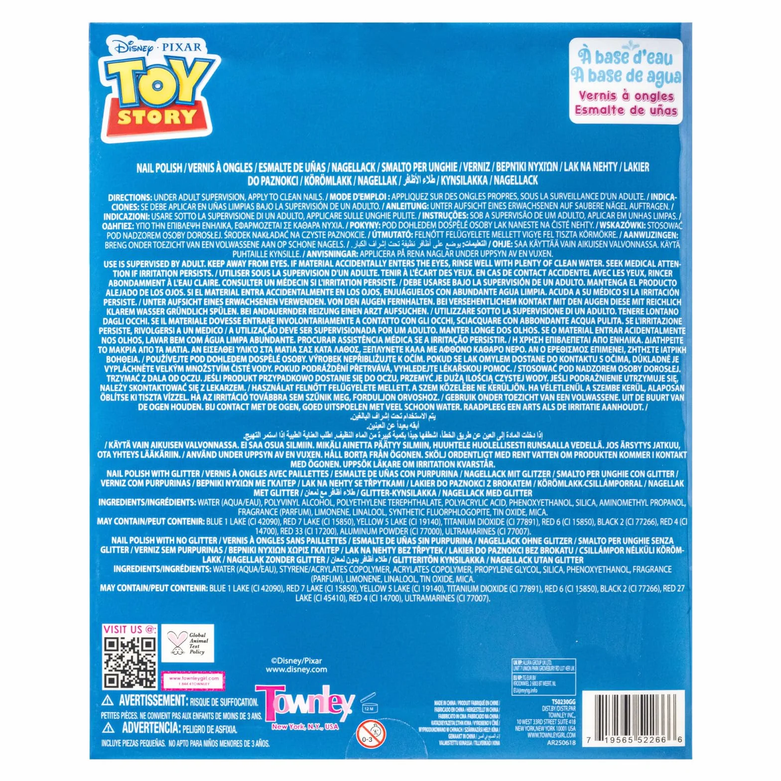 Lakier Wodny Toy Story 18 szt Szybkoschnący Dziewczynki 3+