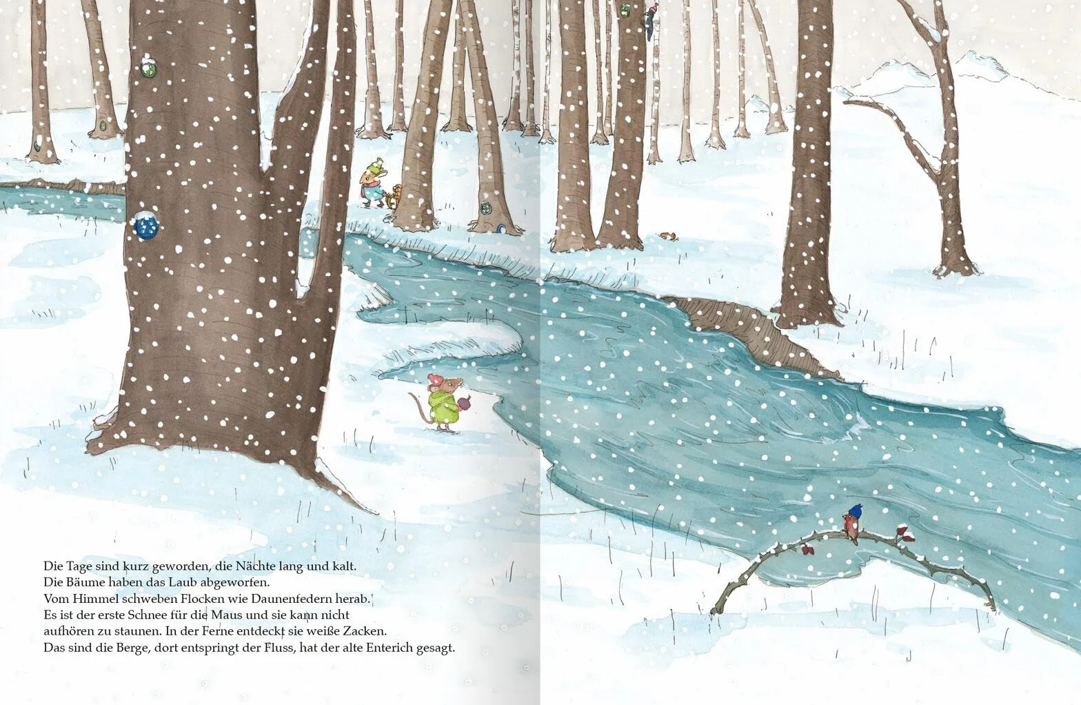 Maus und Eichhorn auf großer Winterreise