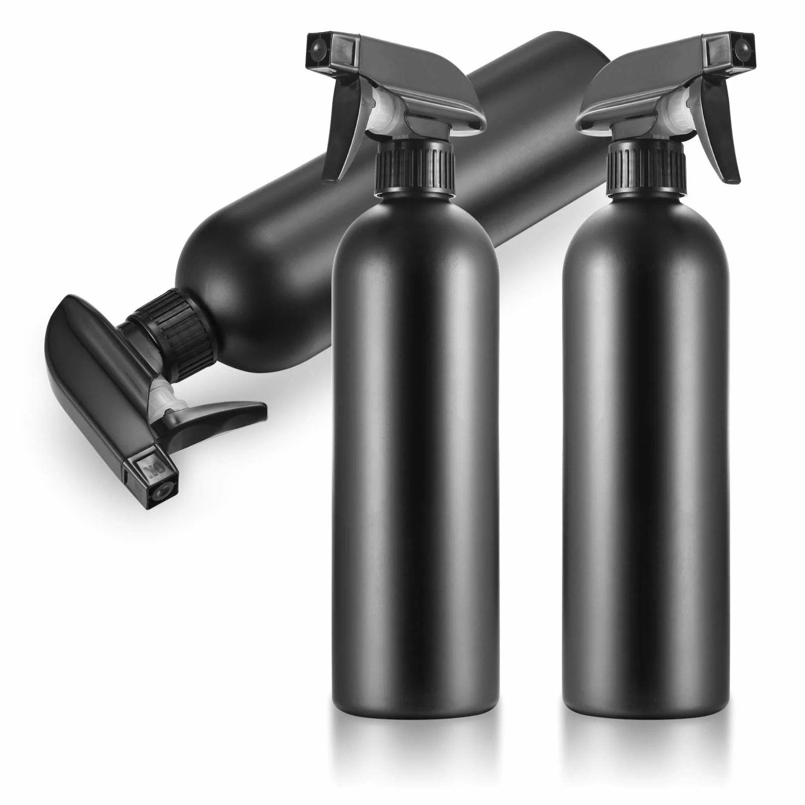 Spryskiwacz 500ml Czarne Butelki z Atomizerem do Roślin Włosów Zestaw 3 Szt.