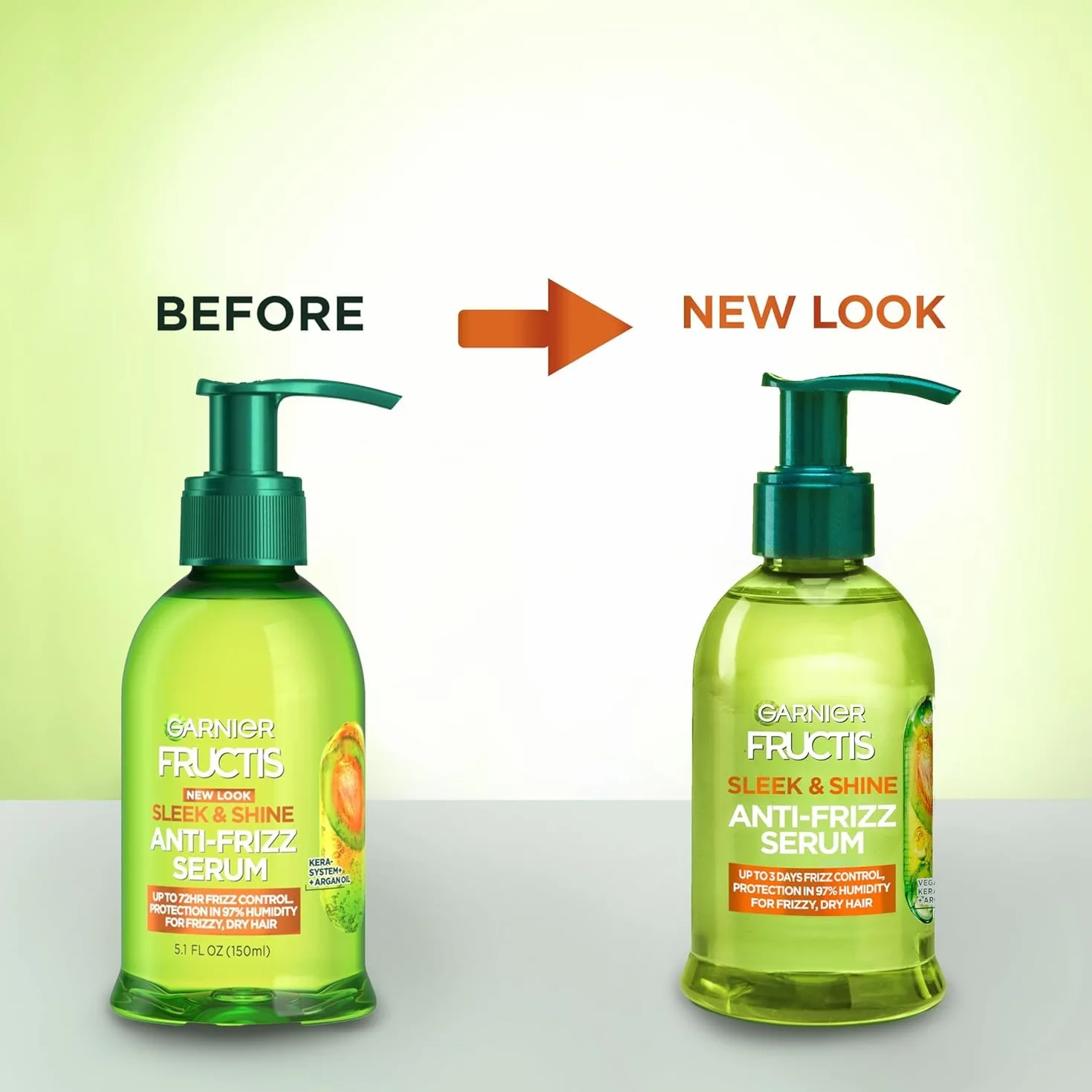Garnier Pielęgnacja włosów Fructis Sleek & Shine Serum przeciw puszeniu się, 5,1 uncji płynu