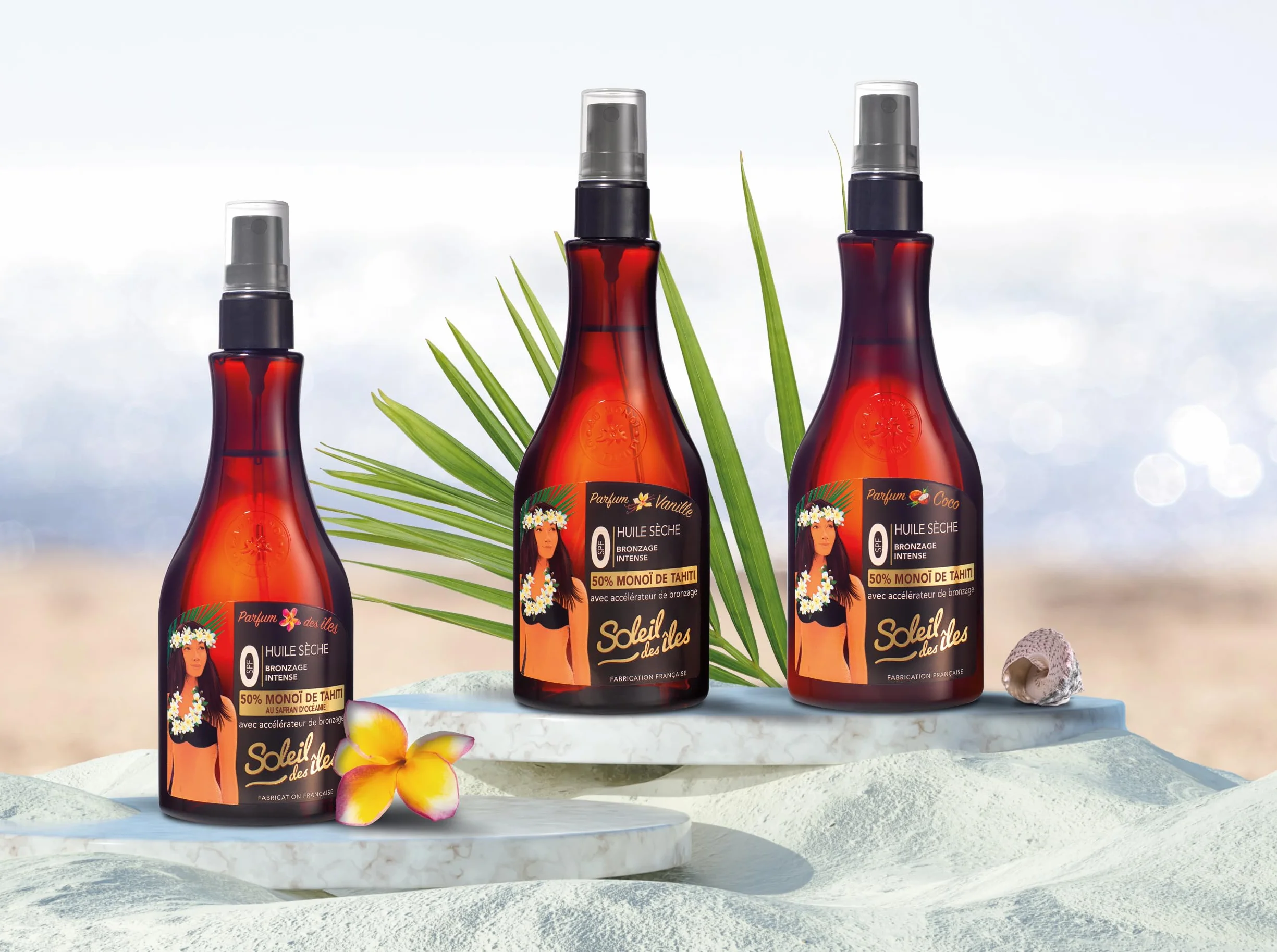 Soleil des Îles 100% naturalny olejek do opalania Monoi de Tahiti Coco Akcelerator opalania