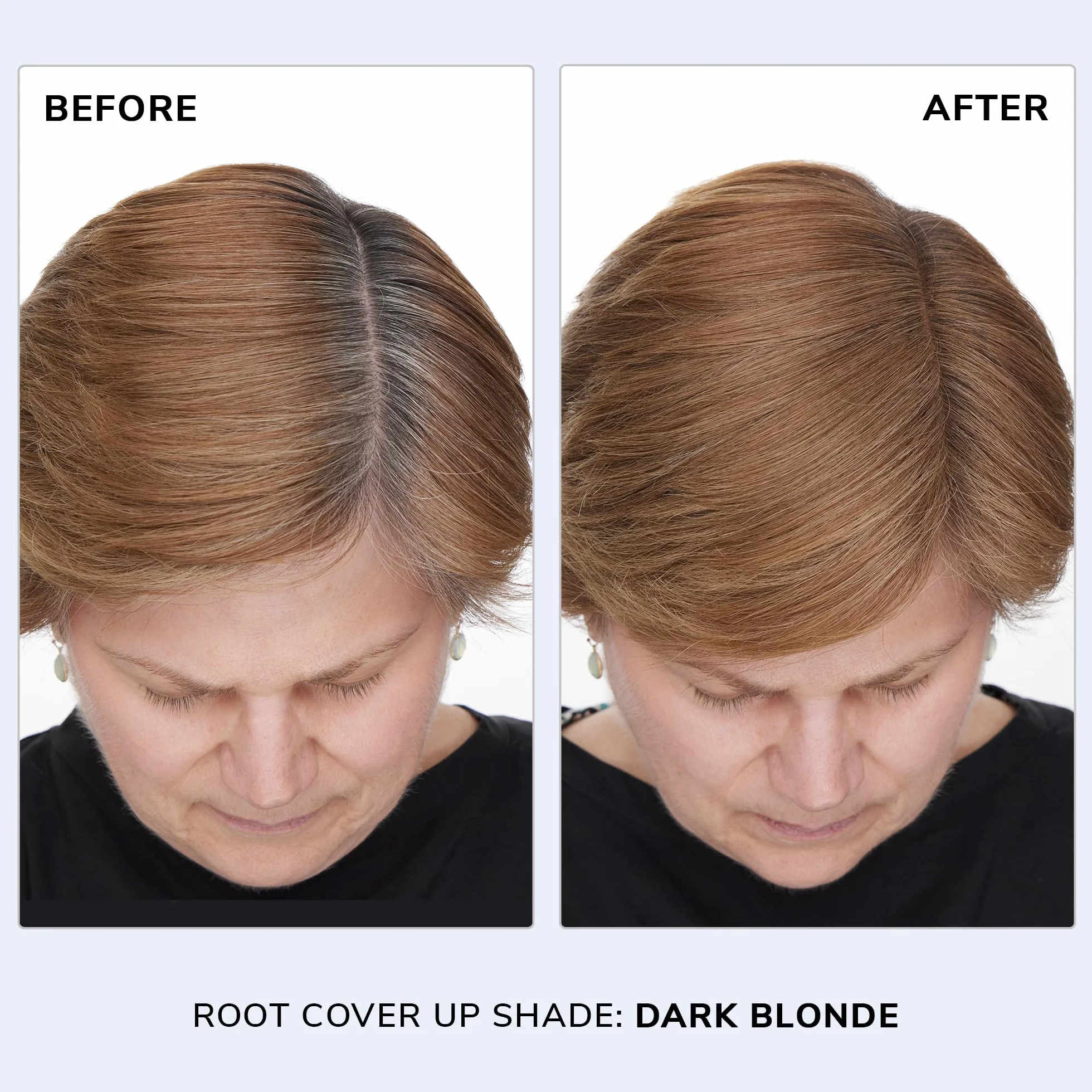 COLOR WOW Root Cover Up, ciemny blond – natychmiastowe szare pokrycie i podkreślenie retuszu, odporna na wodę i pot, bez bałaganu, nagradzana formuła