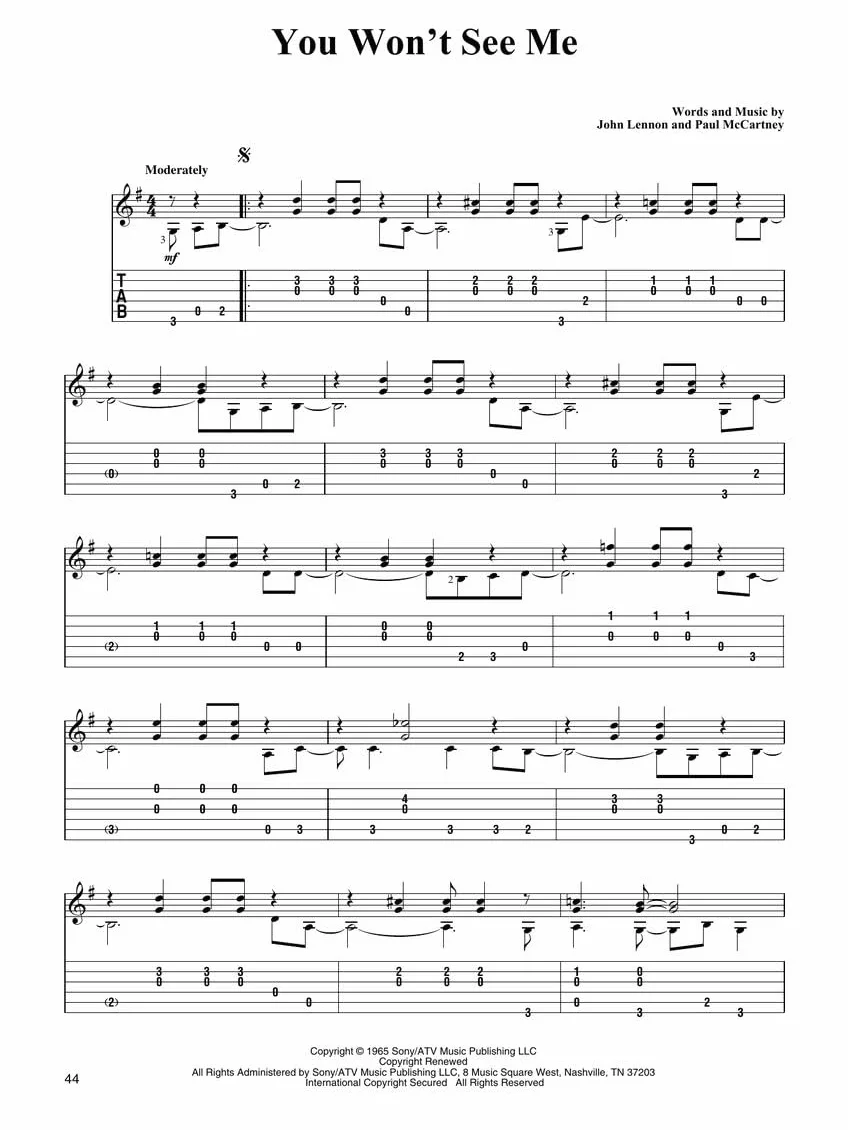 THE BEATLES: For Easy Classical Guitar