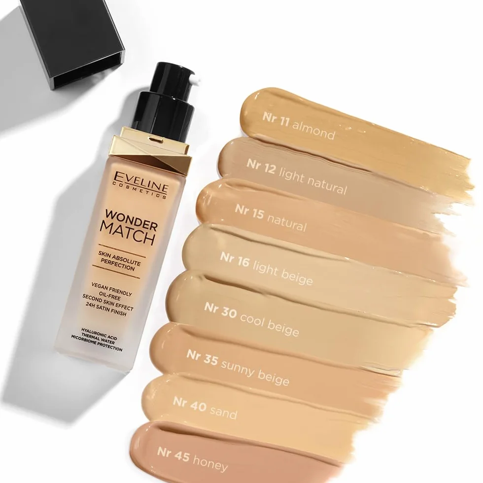 Eveline Cosmetics Wonder Match Luksusowy podkład dopasowujący się No 15 natural