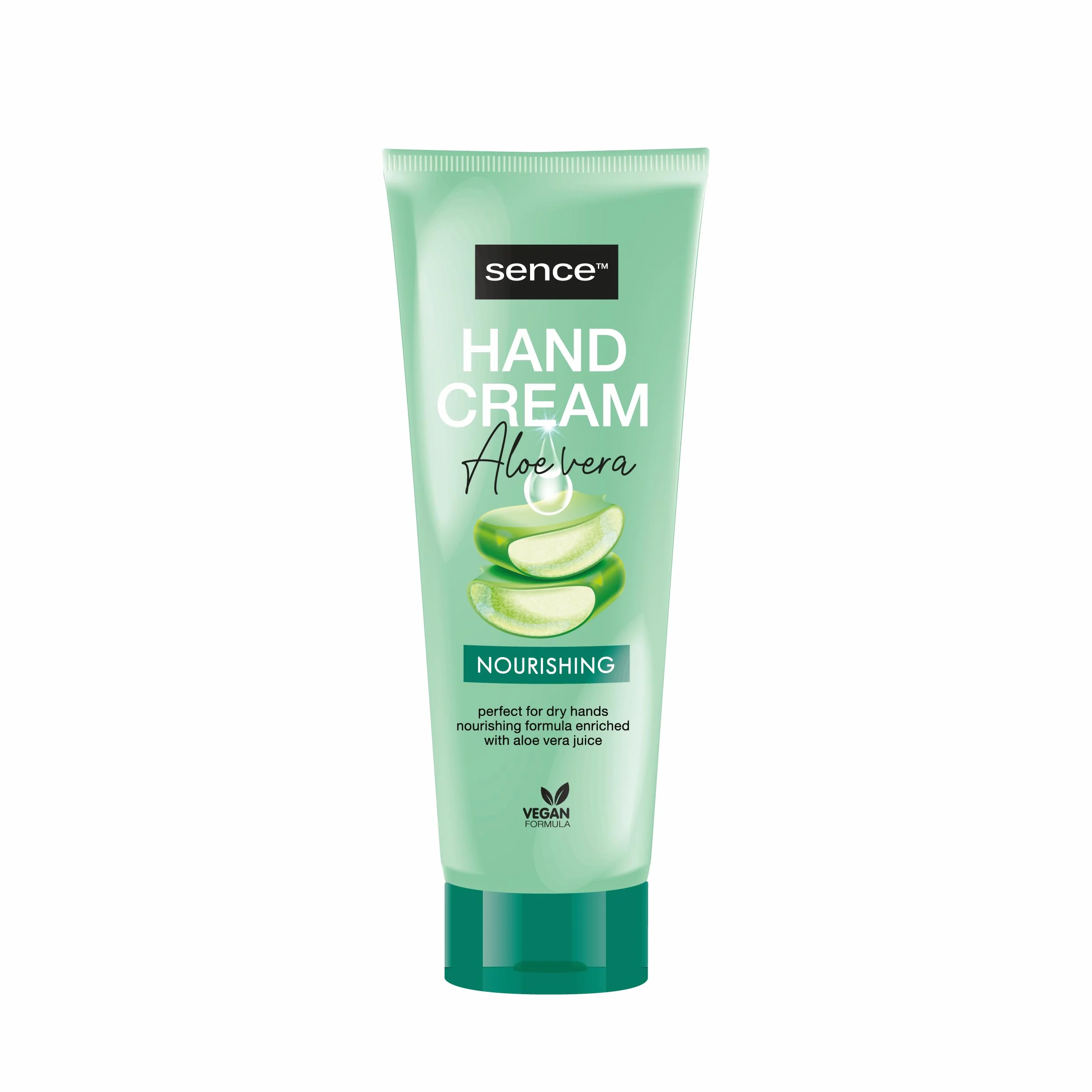 Sence Aloe Vera krem do rąk, pielęgnacja na dzień z witaminą A i C, wegański krem do rąk Skincare do rąk, krem nawilżający, przeciwzapalny, krem Aloe Vera (1 x 75 ml)