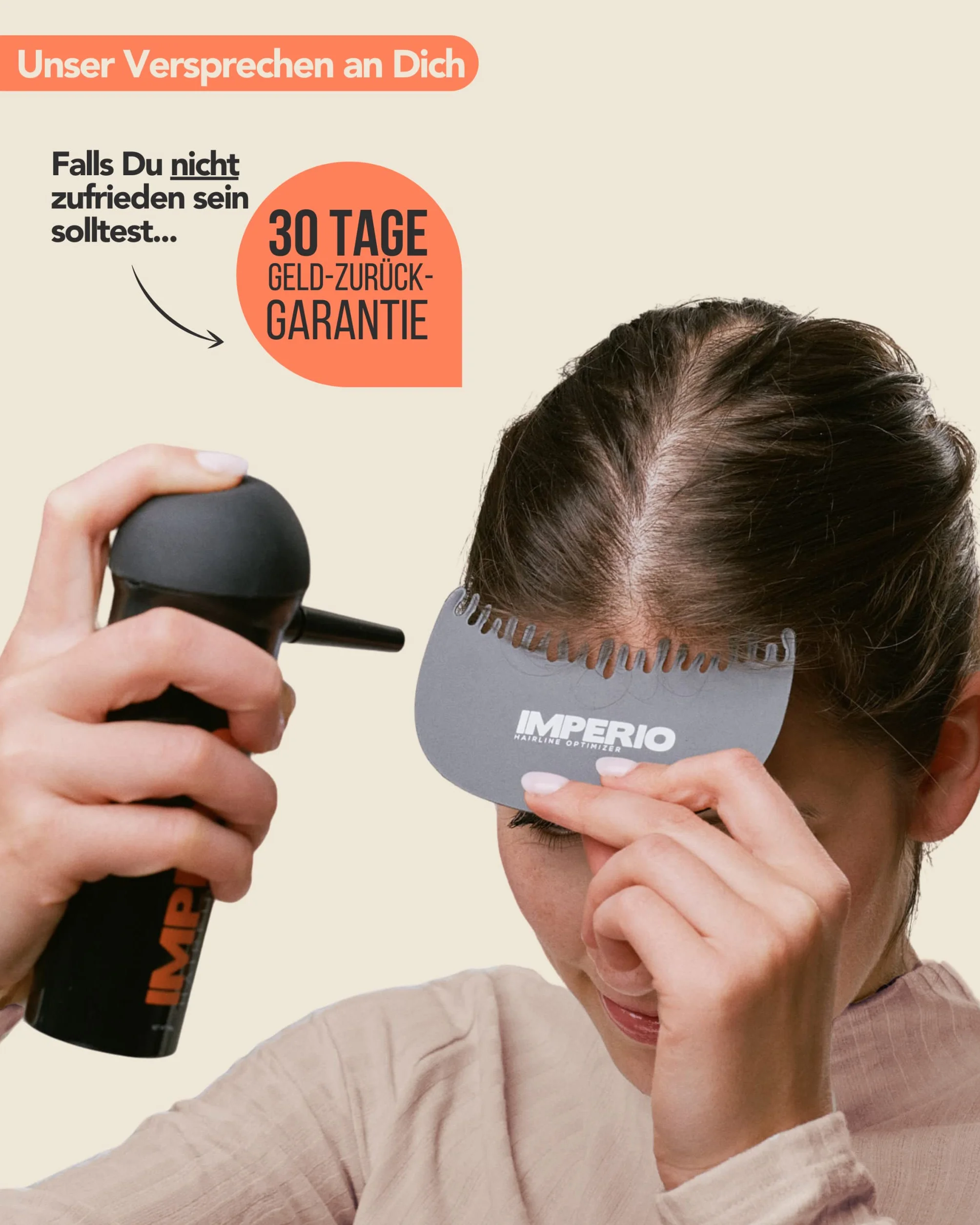 IMPERIO Optymalizator linii włosów IMPERIO do rozsypywania i zagęszczania włosów, do naturalnej linii włosów przy zastosowaniu Hair Fibers