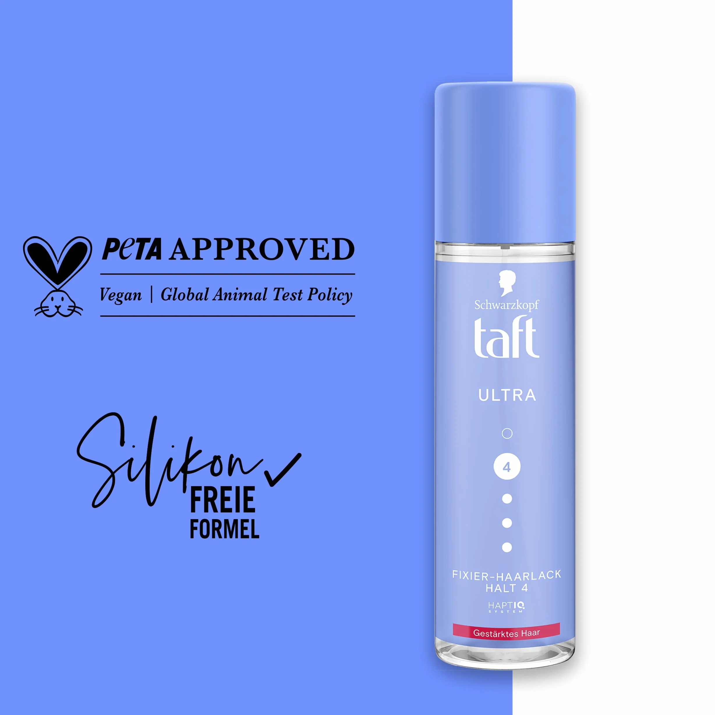 Schwarzkopf TAFT Ultra Fixier lakier do włosów, 200 ml), stopień utrwalenia 4, lakier do włosów odpowiedni do wszystkich rodzajów włosów, wzmocniony spray do stylizacji włosów, formuła wegańska*