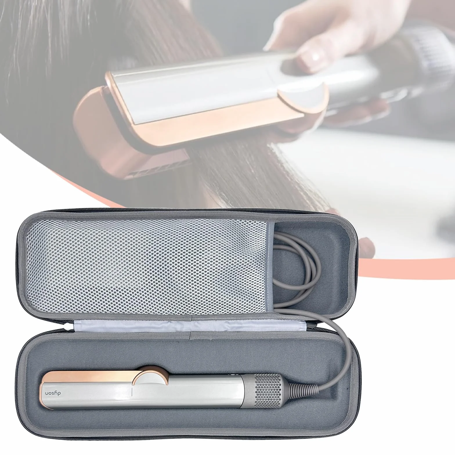 Torba podróżna PU kompatybilna z Dyson Airstrait HT01, prostownica do włosów, wodoodporna