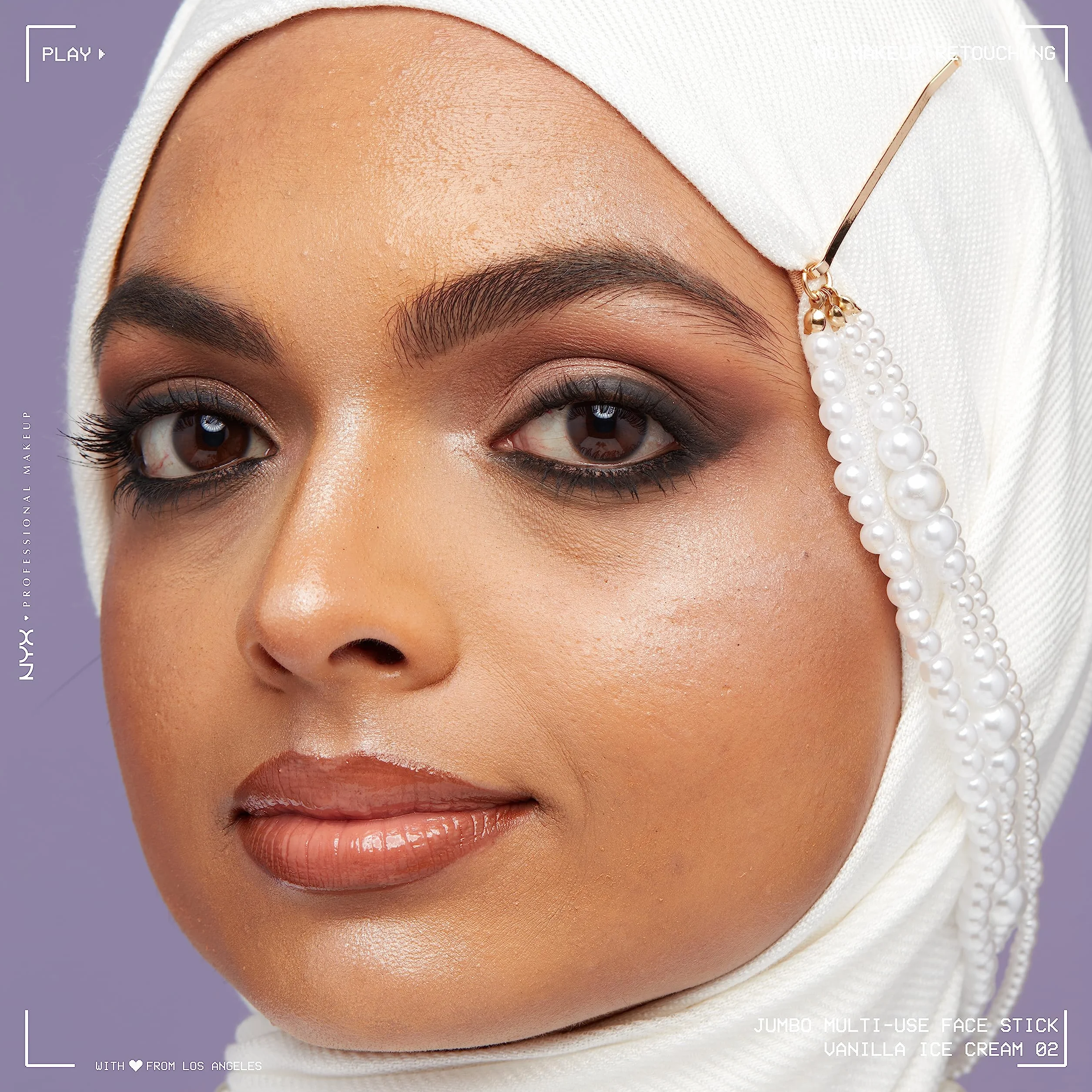 NYX Professional Jumbo Multi-Use Face Stick, Lody waniliowe (02), wielofunkcyjny ołówek z olejkami pielęgnacyjnymi