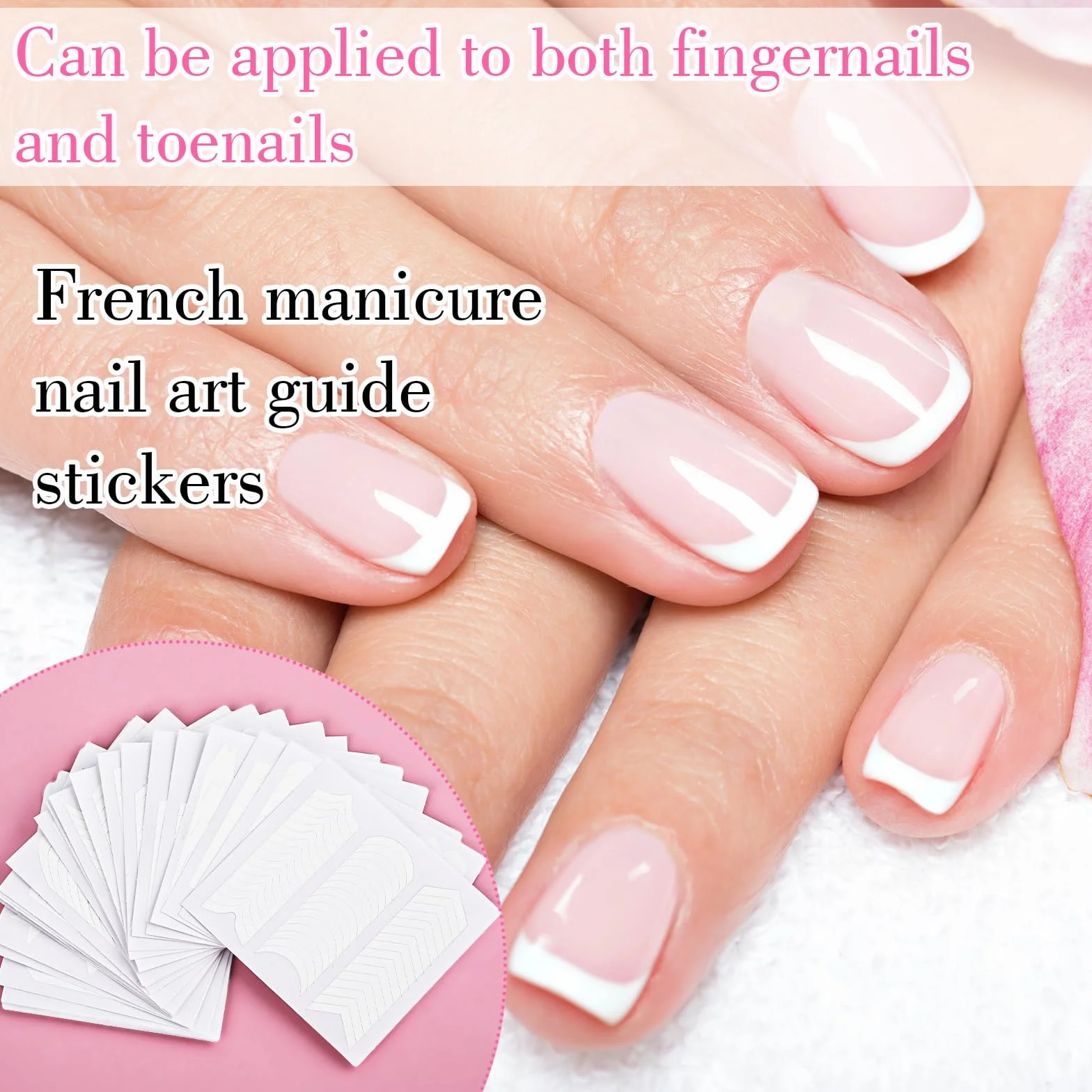 Francuskie szablony do manicure 1734 sztuk, 48 arkuszy, 8 stylów, samoprzylepne naklejki na paznokcie