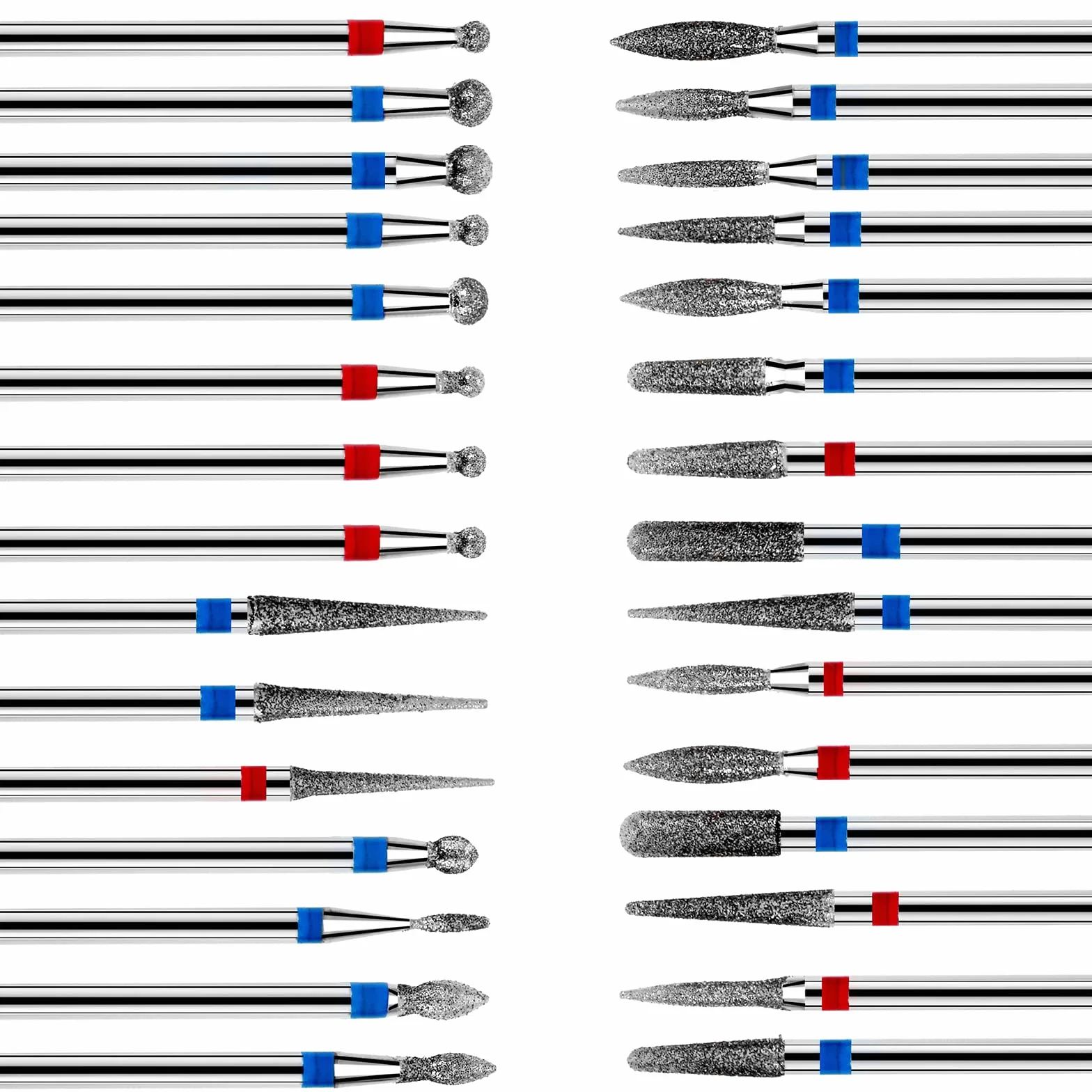 30 sztuk diamentowe wiertła do paznokci zestaw Puntas para wiertło paznokcie Manicure Pedicure Remover narzędzia do paznokci akrylowych, salon domowa pielęgnacja paznokci