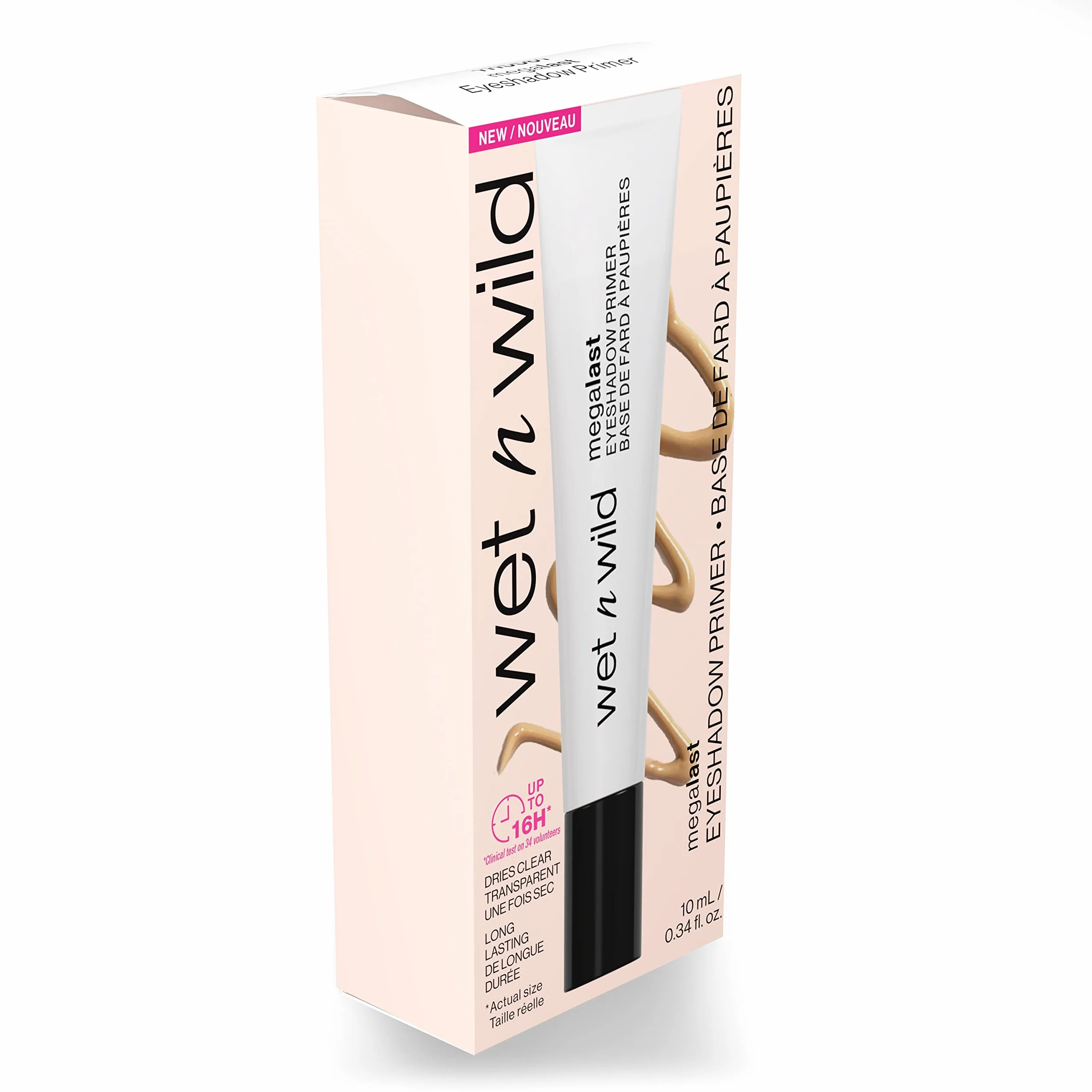 Wet n Wild Megalast BazaPodCienie, Ultra-Kremowa i Lekka BazaPodCienie, SchnieNaPrzezroczysto Wzbogacona o Antyoksydacyjną Witaminę E