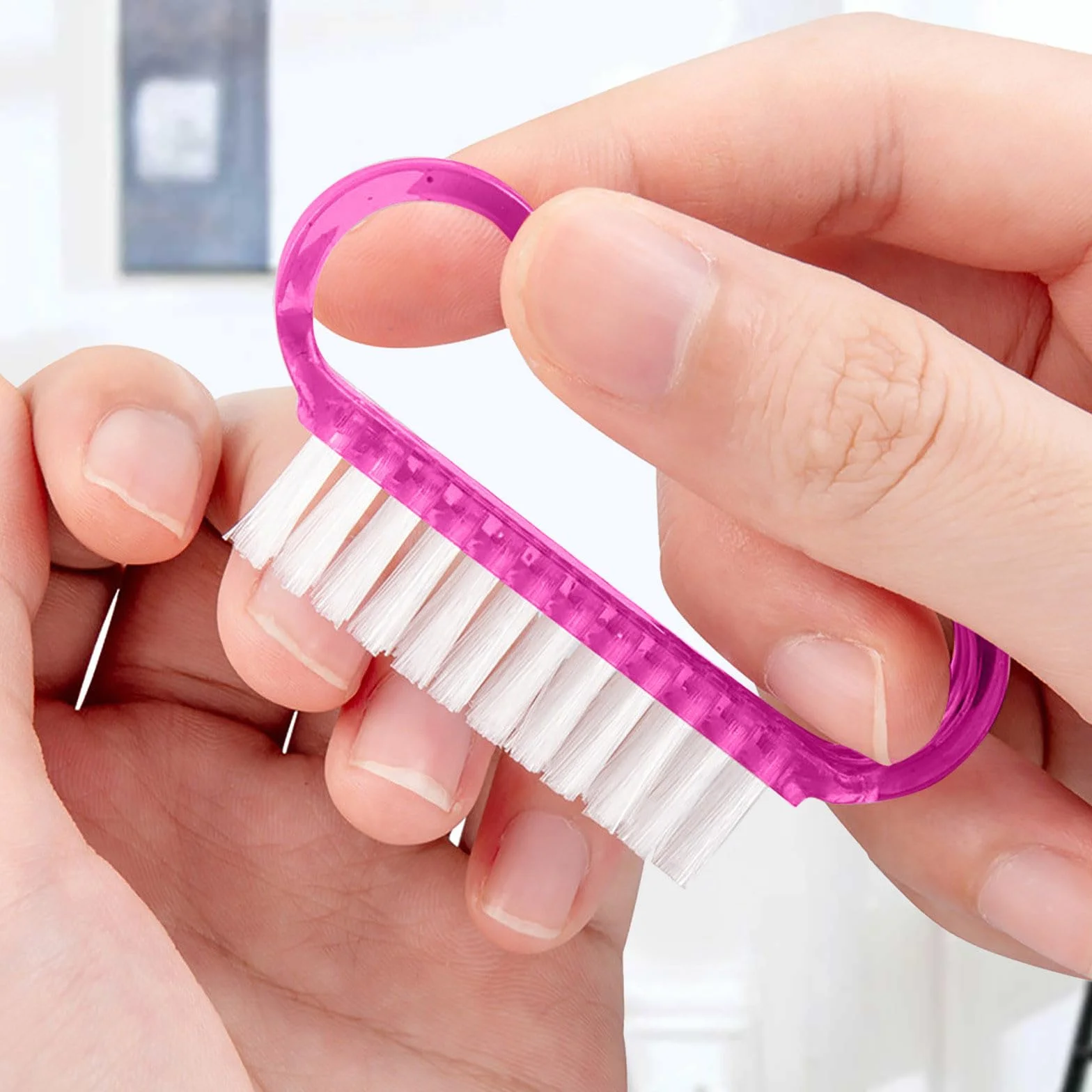 Szczotka do paznokci, peeling dłoni i paznokci, szczotka do czyszczenia stóp i paznokci, środek do pedicure, zestaw narzędzi do szorowania dla mężczyzn i kobiet, 6 sztuk (wielokolorowe) frezarki do