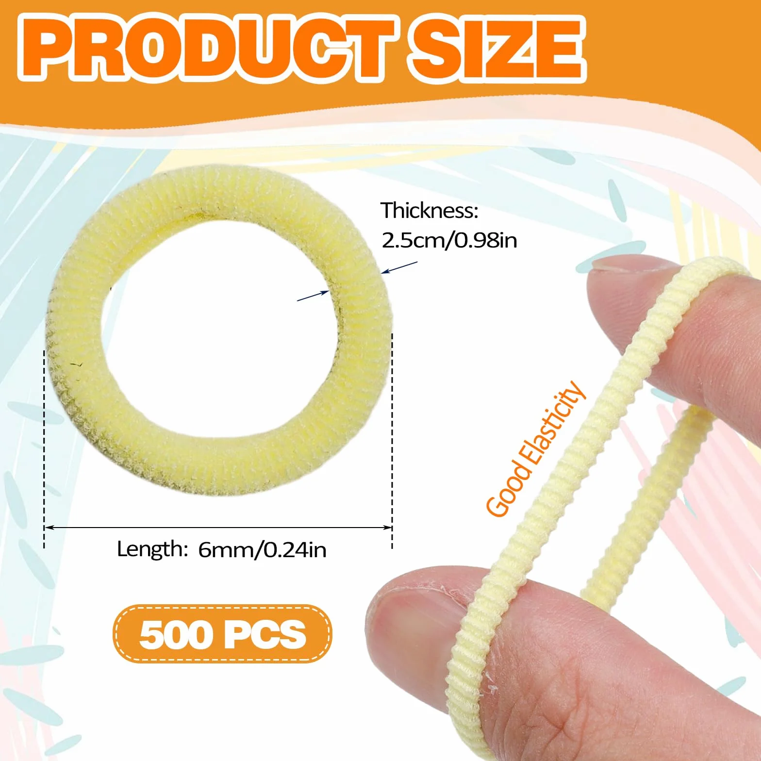 500 sztuk gumek do włosów dla dziewczynek, kolorowe gumki do włosów małe i gumki do włosów dla niemowląt, elastyczne warkocze dla dziewczynek Soft Loom Bands Mini gumki do włosów dla dzieci o