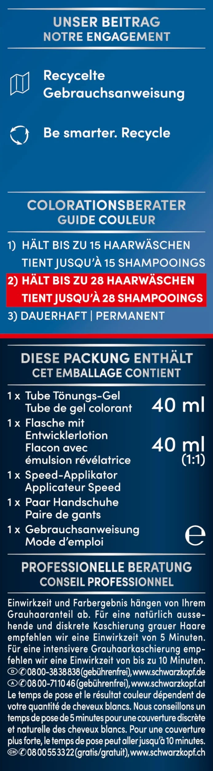 Schwarzkopf Men Perfect Męski odsiwiacz do włosów w żelu 90 Naturalny Czarny trójpak 3 x 80 ml