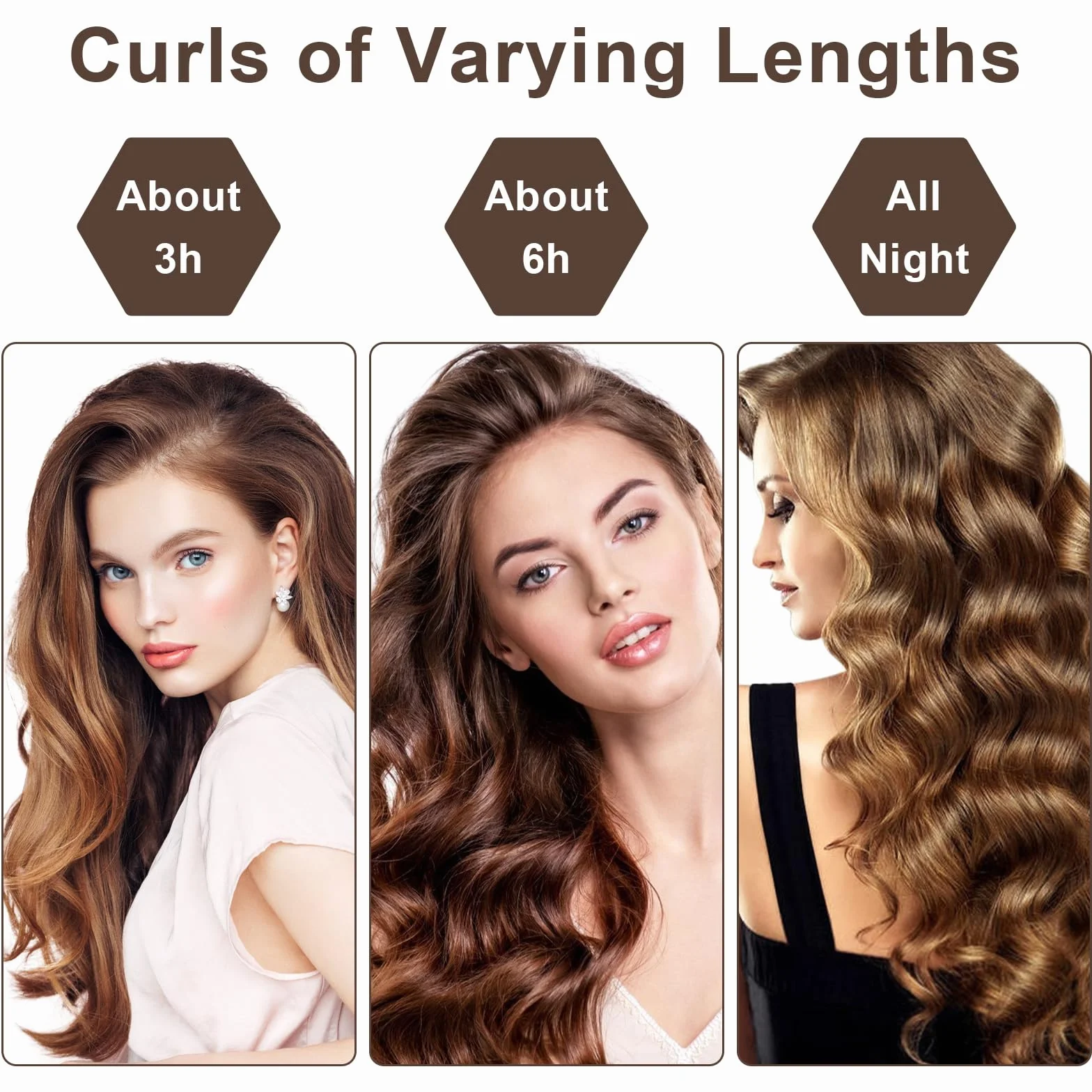 4 sztuki wałków do włosów na noc, "zrób to sam", heat less curls, gumowe loki, bez wysokiej temperatury, z haczykami, overnight blowout z nasadkami do włosów, do wszystkich rodzajów włosów
