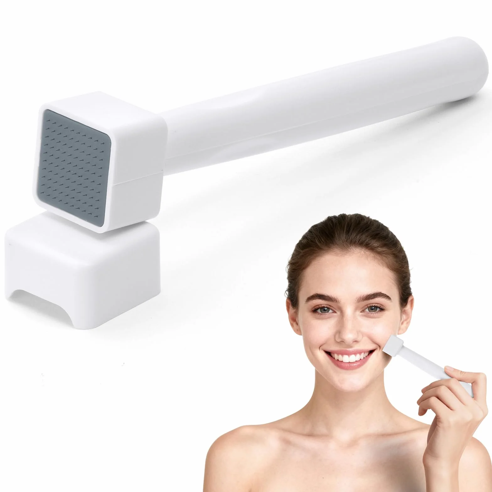 Dermastamp 0,5 mm, mikronigły Derma-Stempel z 100 końcówkami, mikronigły Derma Stamp Micro Needling do włosów, brody, twarzy, ciała