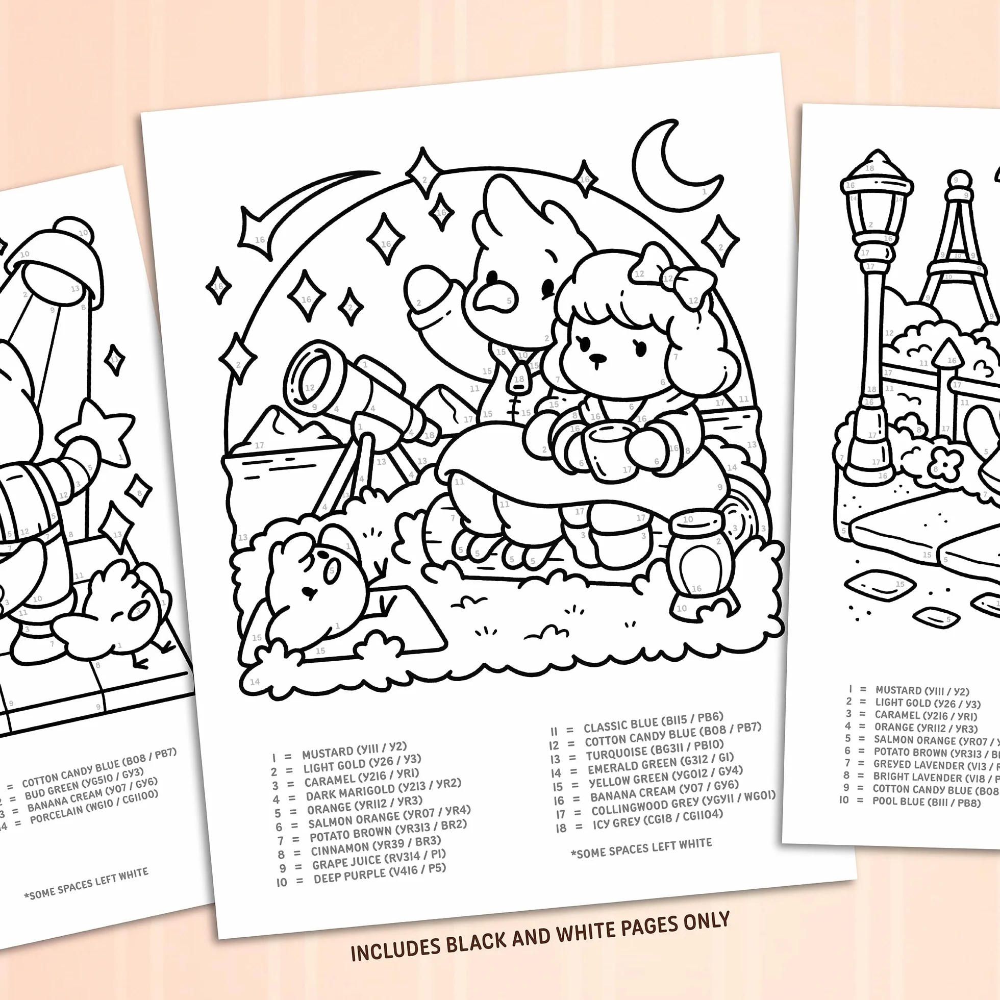 Cute & Cozy Color by Number: Coloring Book for Adults and Teens with Fun, Easy, and Relaxing Scenes to Complete Step by Step