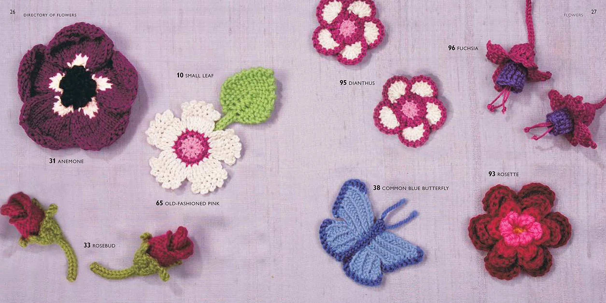 100 Flowers to Knit & Crochet: A Collection of Beautiful Blooms for Embellishing Clothes, Accessories, Cushionsand Throws