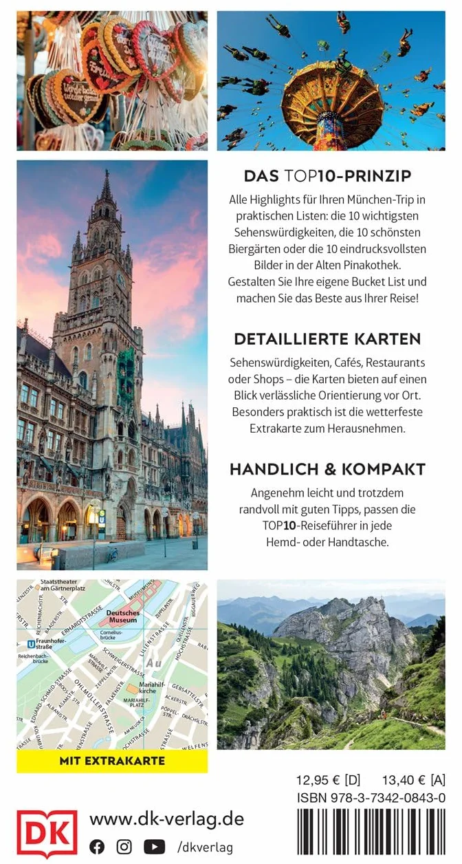 TOP10 Reiseführer München: TOP10-Listen zu Highlights, Themen und Stadtteilen mit wetterfester Extra-Karte. Von Reisenden. Für Reisende.
